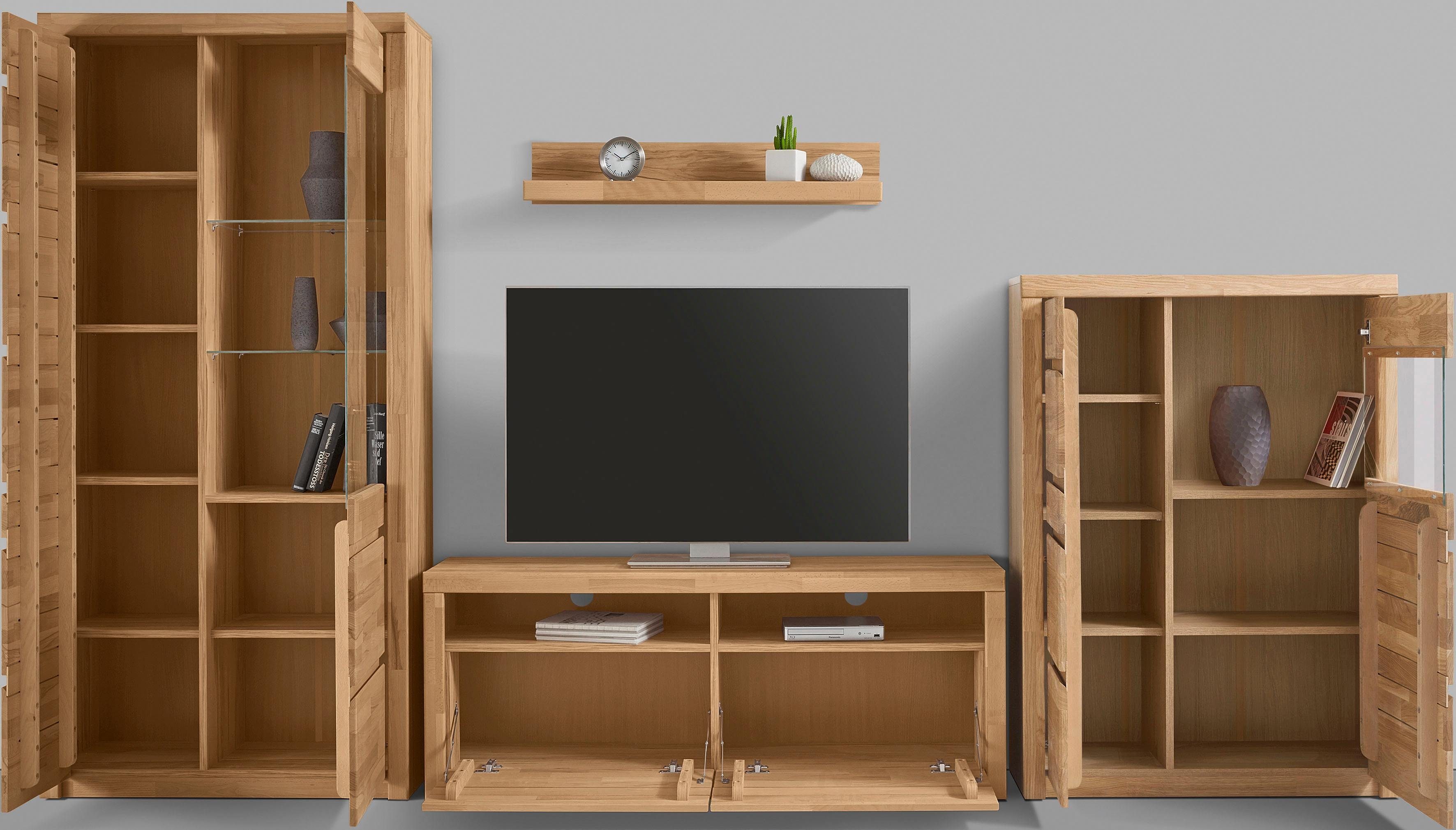 Home affaire Wandmeubel Silkeborg gedeeltelijk massief hout (set, 4-delig)