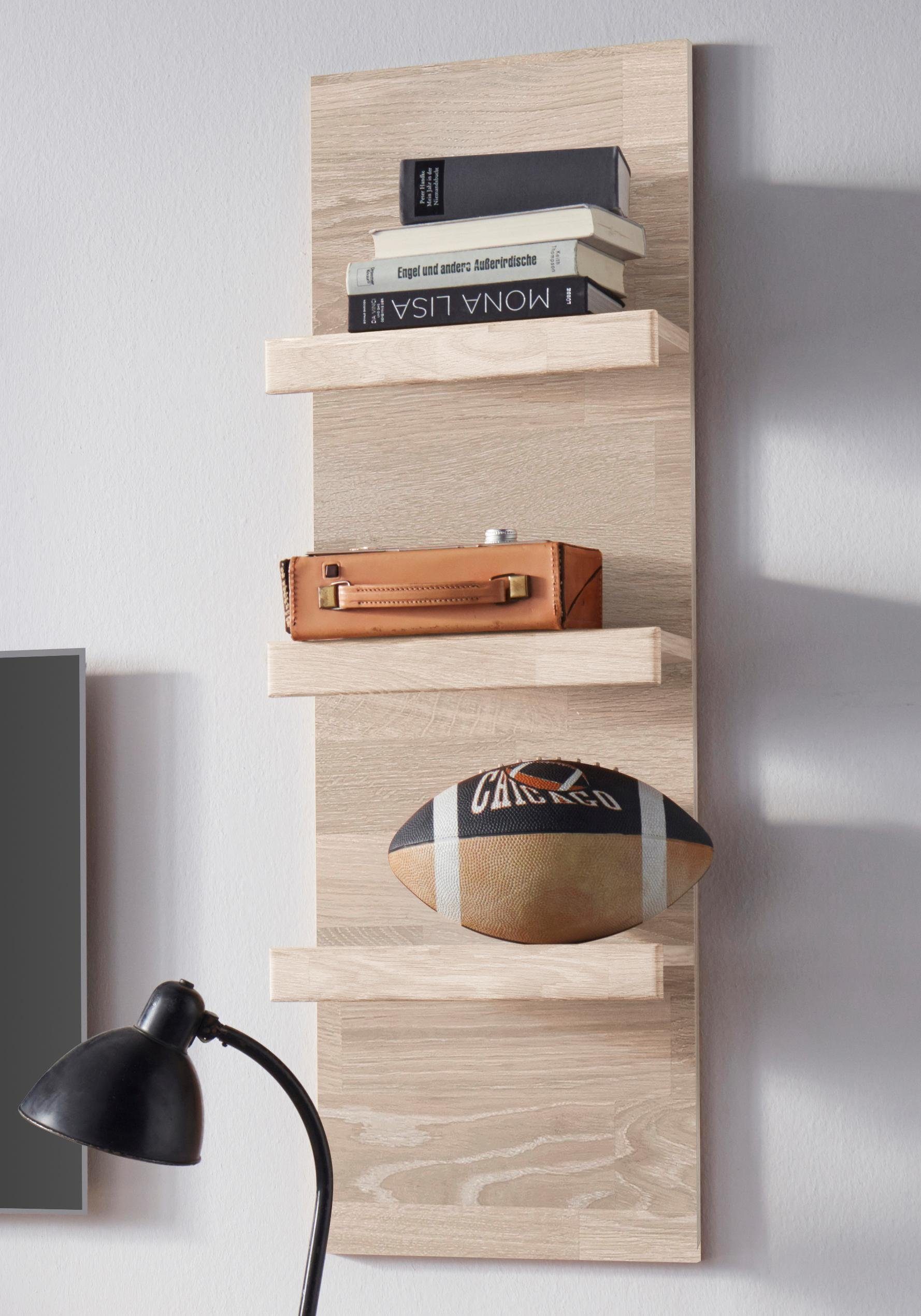 Home affaire Wandplank Silkeborg Breedte 35 cm wandplanken & -rekken maat 35x17x110 cm bruin