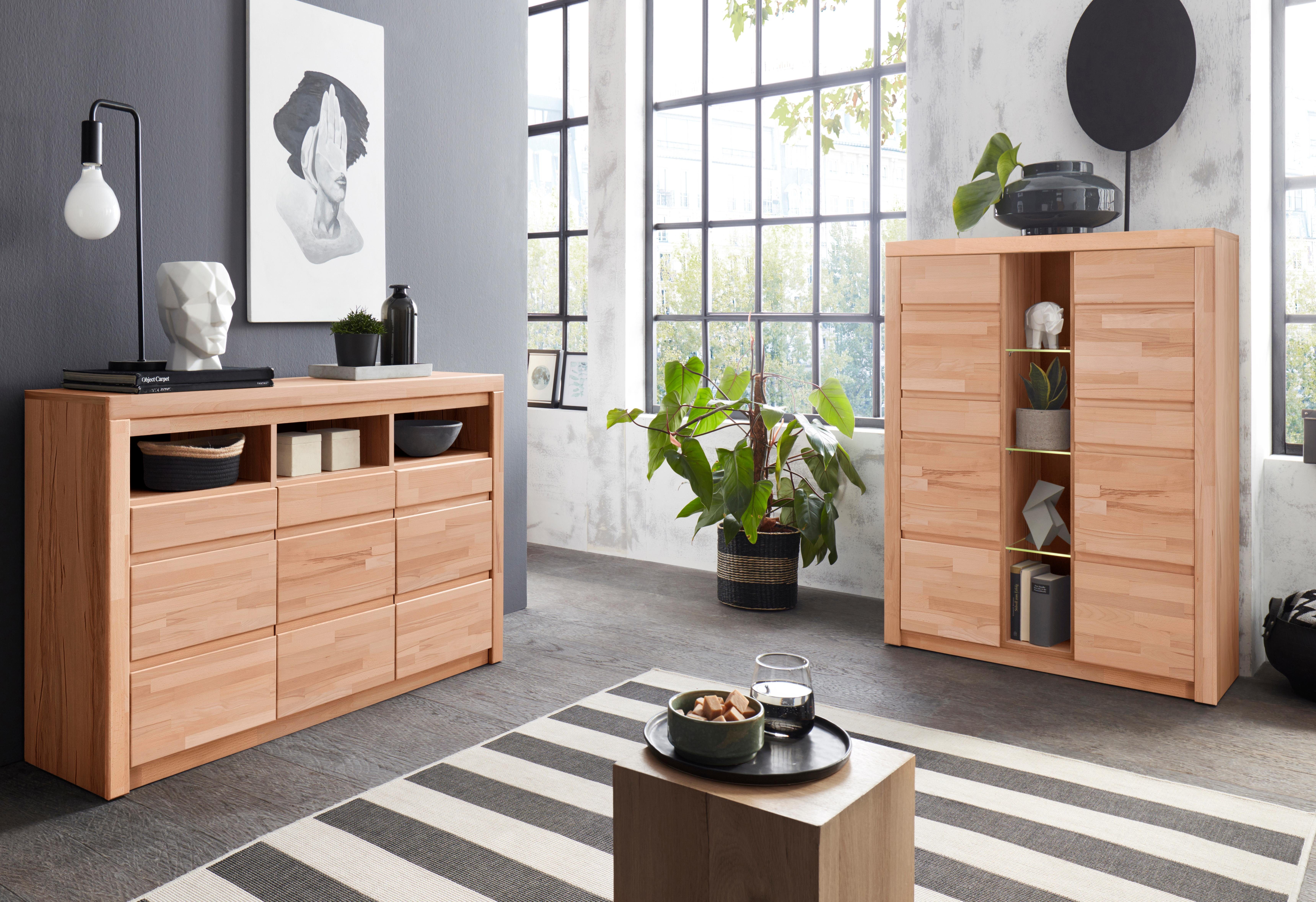 Home affaire Highboard Silkeborg Breedte 90-130 cm