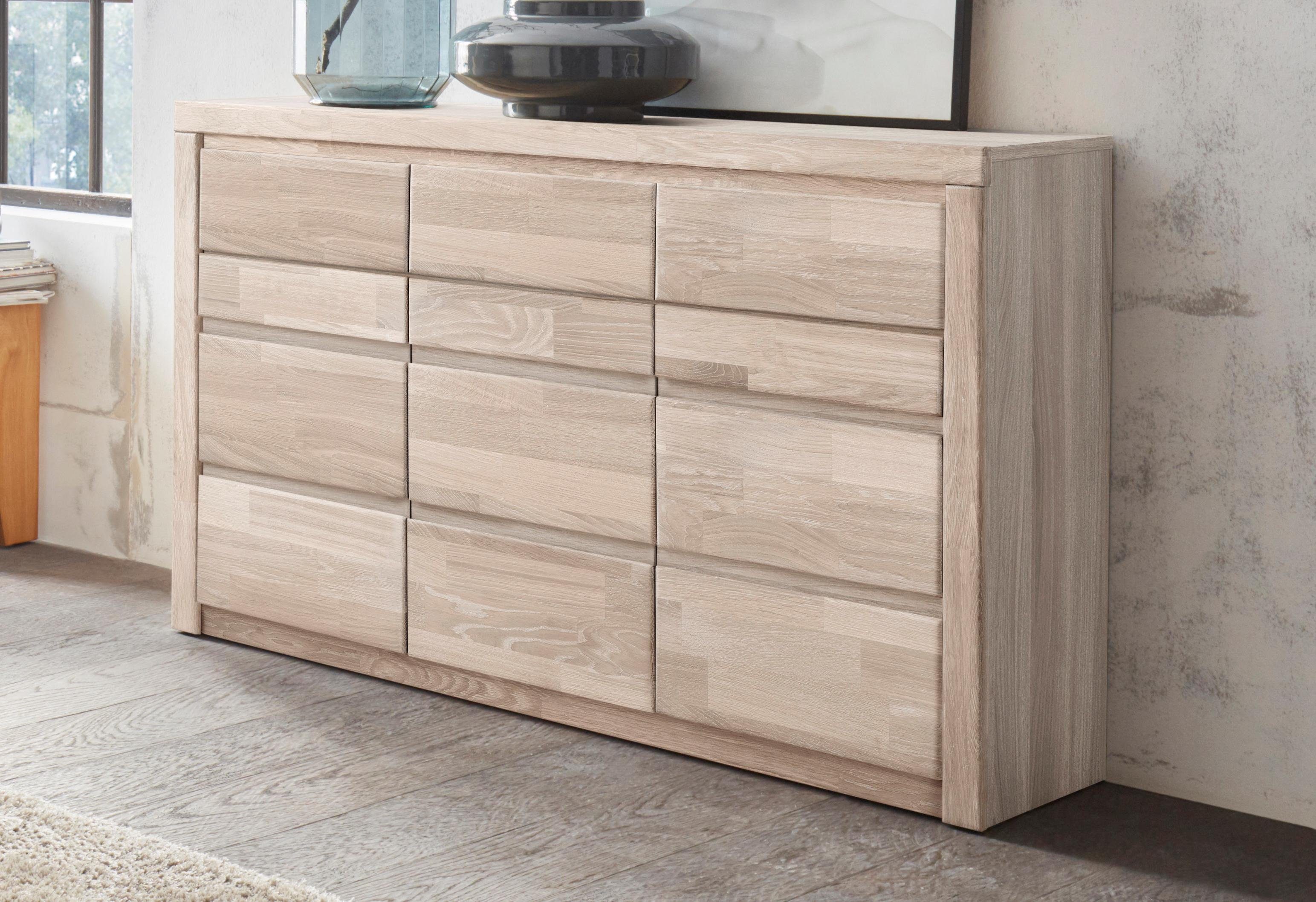 Home affaire Kast Silkeborg Breedte 130 cm dressoirs maat 130x35x85 cm bruin