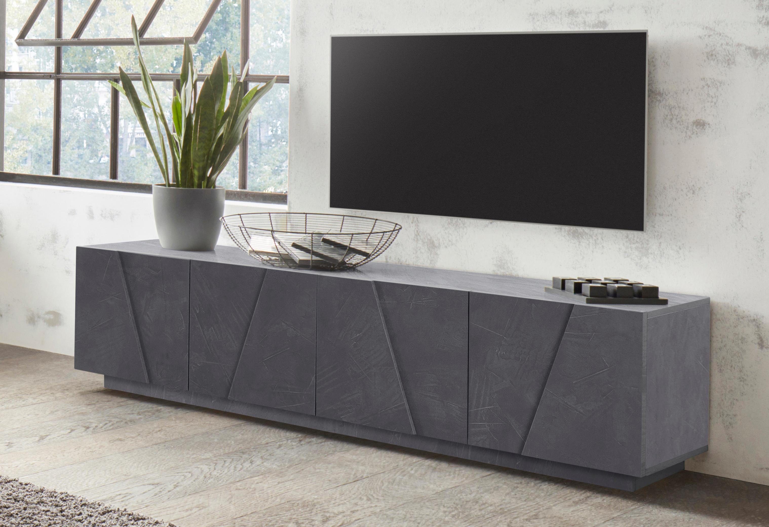 inosign tv-meubel ping breedte 162,4 cm grijs