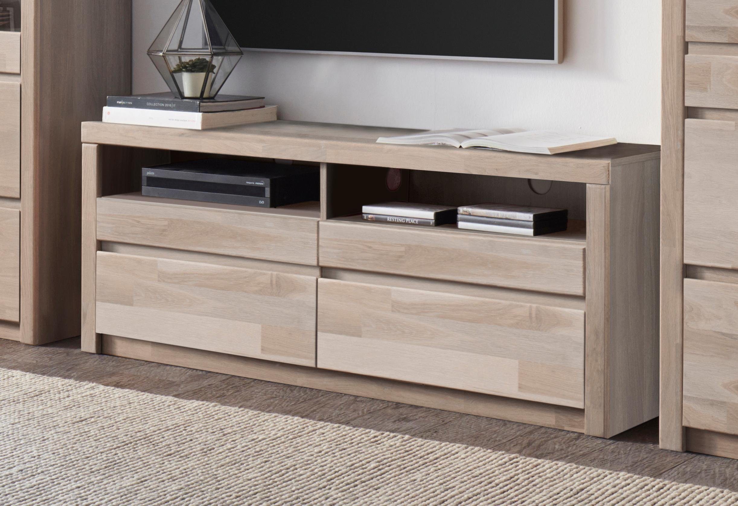 Home affaire Tv-meubel Silkeborg Breedte 140 cm lowboards maat 140x35x55 cm bruin