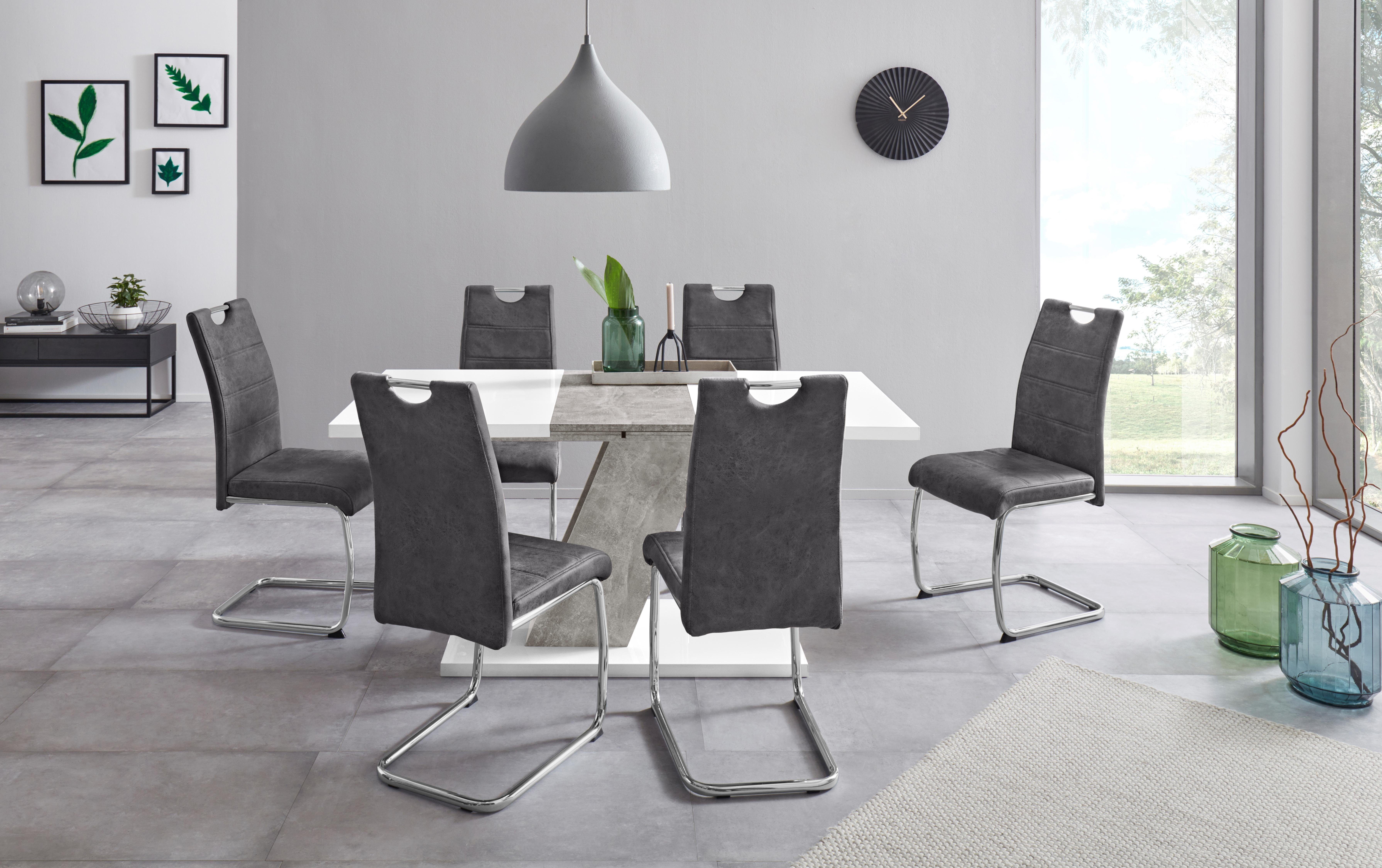HELA Vrijdragende stoel Flora, eetkamerstoelen Vrijdragende stoel set: 1, 2 of 4 stuks, hoog zitcomfort