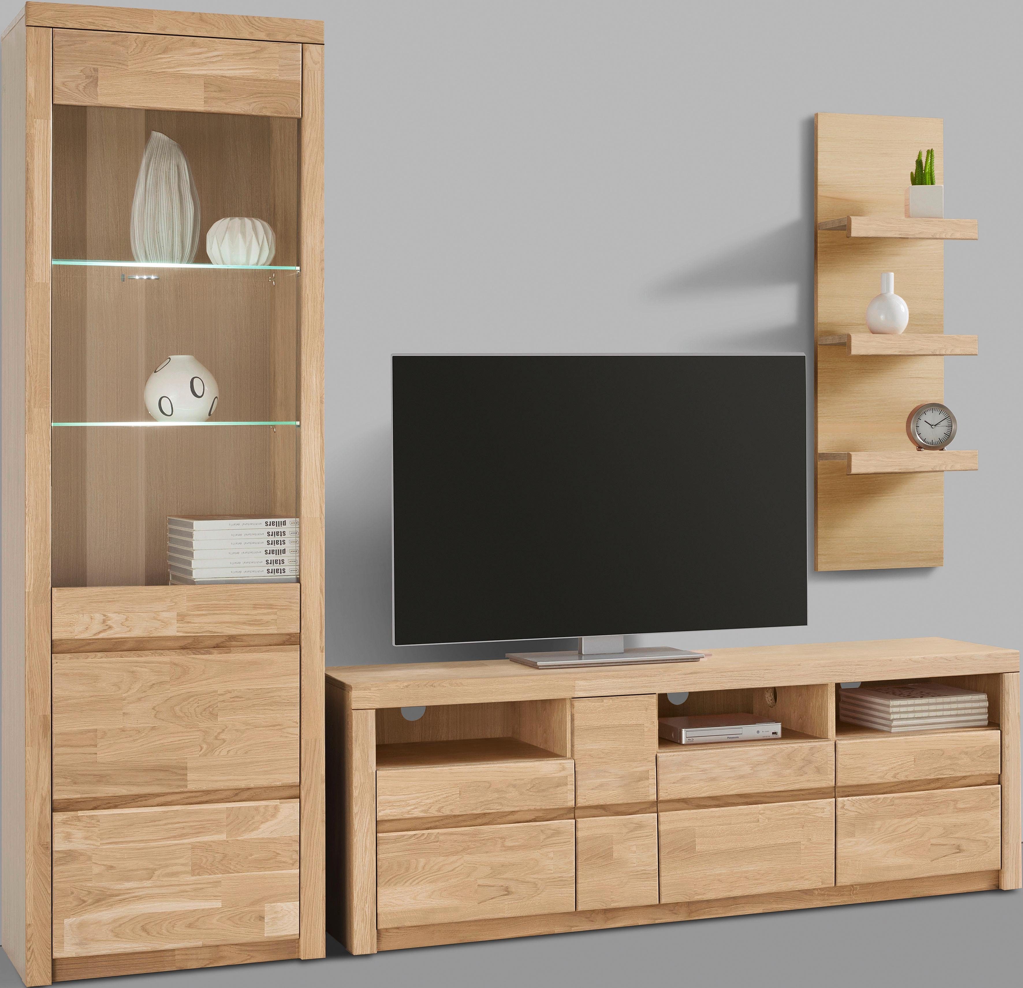 Home affaire Wandmeubel Silkeborg gedeeltelijk massief hout (set, 3-delig)