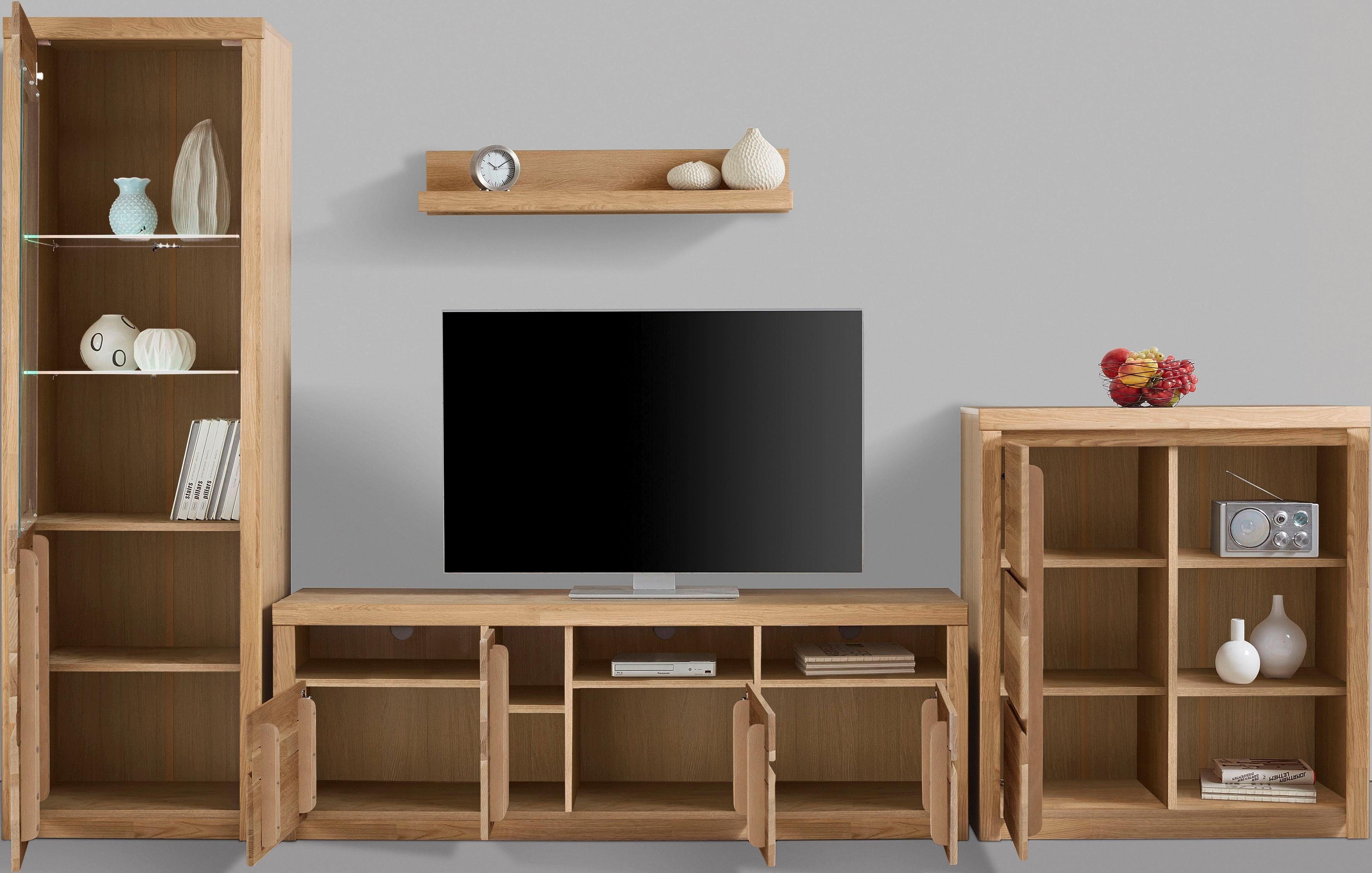Home affaire Wandmeubel Silkeborg gedeeltelijk massief hout (set, 4-delig)