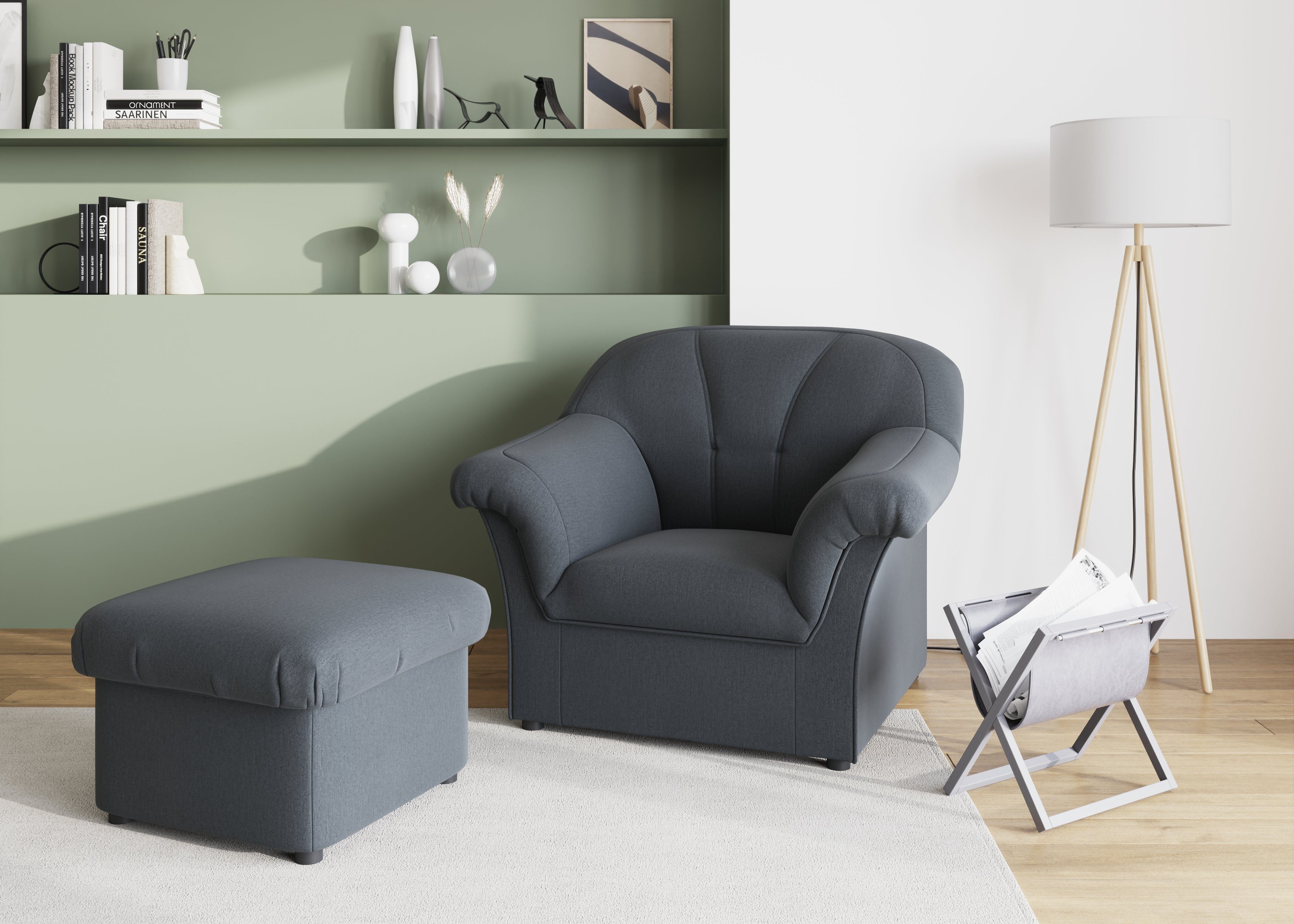 DOMO collection Fauteuil Pegnitz tijdloos, elegante armleuningen, comfortabel