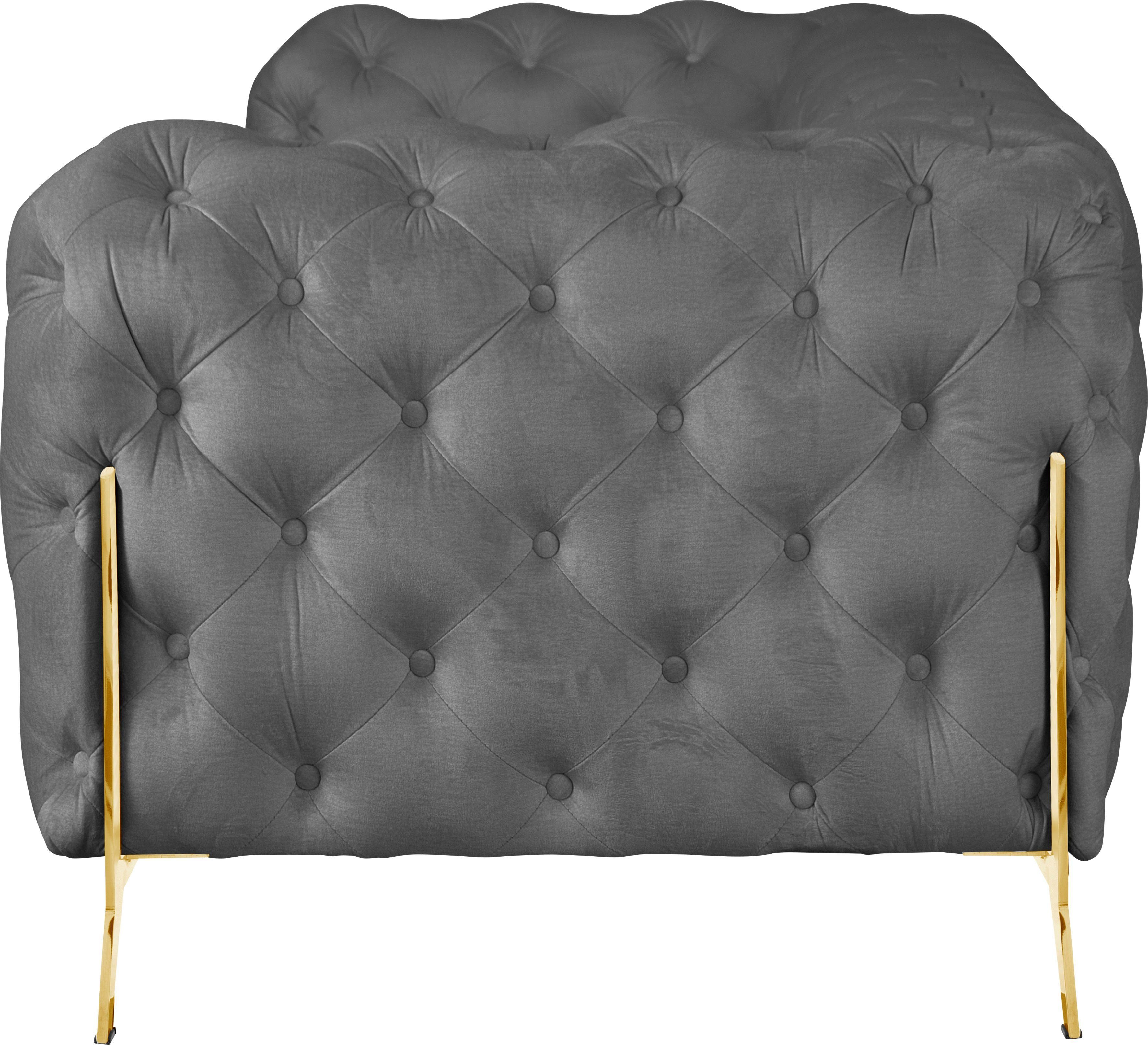 Leonique Chesterfield-bank Amaury luxueuze capitonnage, moderne chesterfield look, kleur van de poten ter keuze