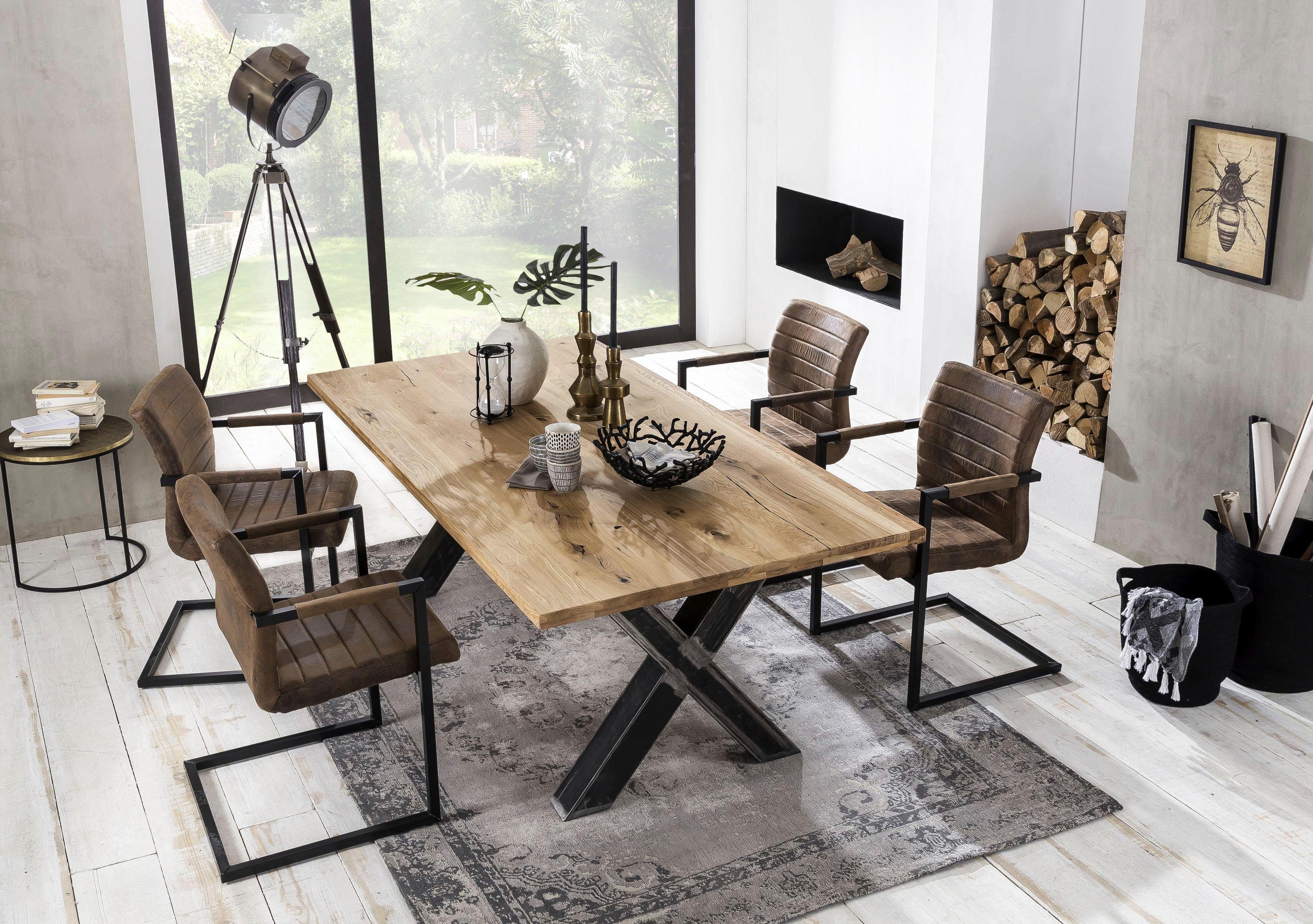 SIT Eettafel Tables met natuurlijk wild eiken blad