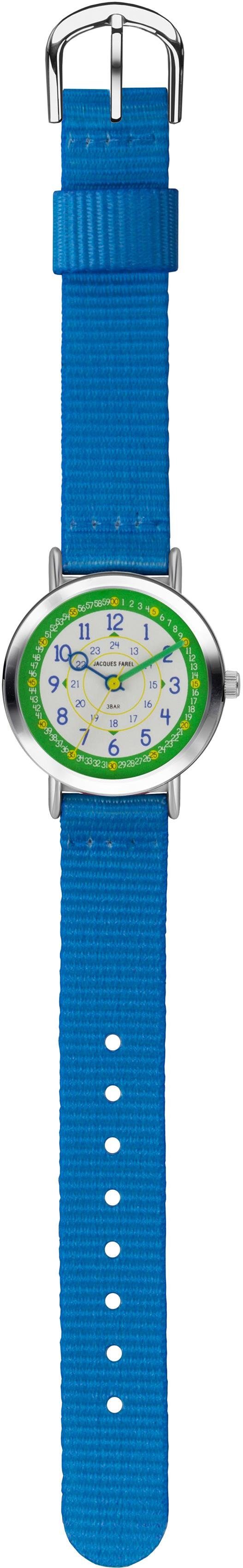 Jacques Farel Kwartshorloge Happy Learning, leerklok, KOP 03 Horloge, kinderhorloge, leerhorloge, cadeau-idee, schoolbegin, verjaardag