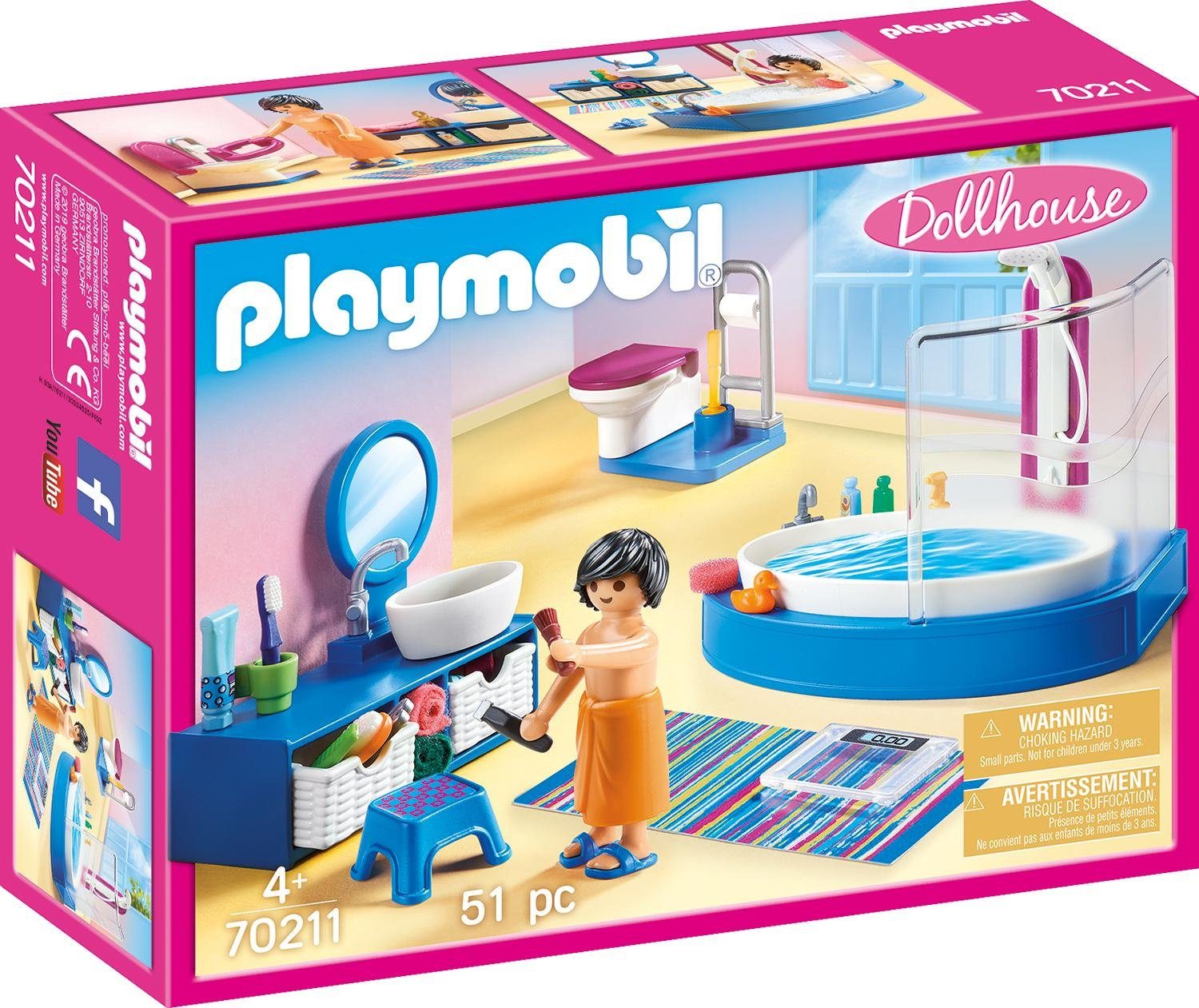 Playmobil® Constructie-speelset Badkamer (70211), Dollhouse (51-delig)