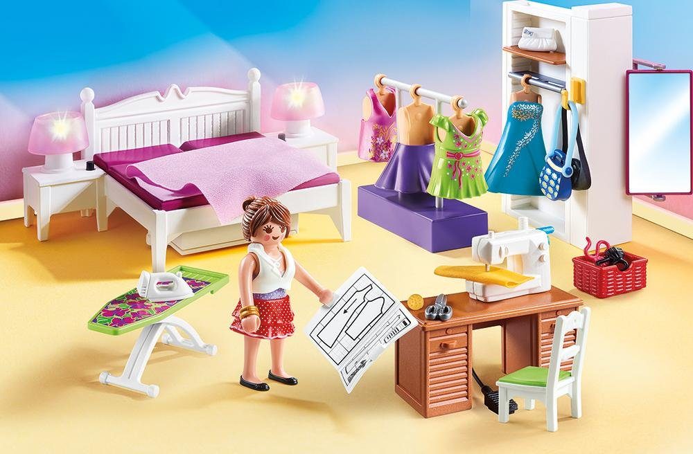 Playmobil® Constructie-speelset Slaapkamer met mode ontwerphoek (70208), Dollhouse (67-delig)