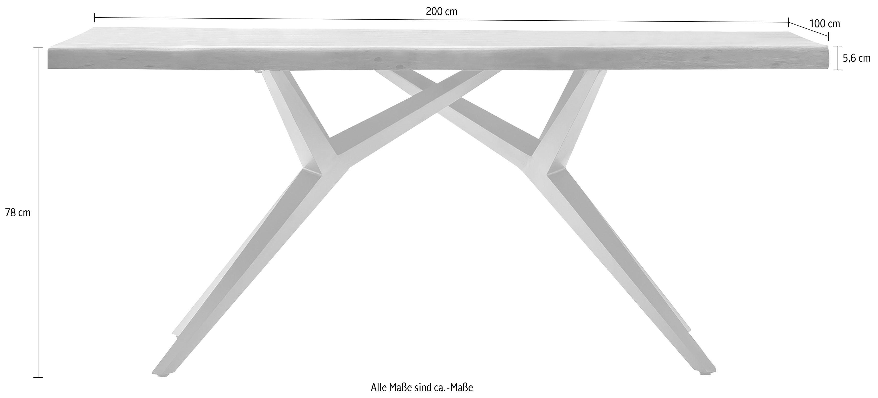 SIT Eettafel Tables met elegant metalen frame, shabby chic, vintage