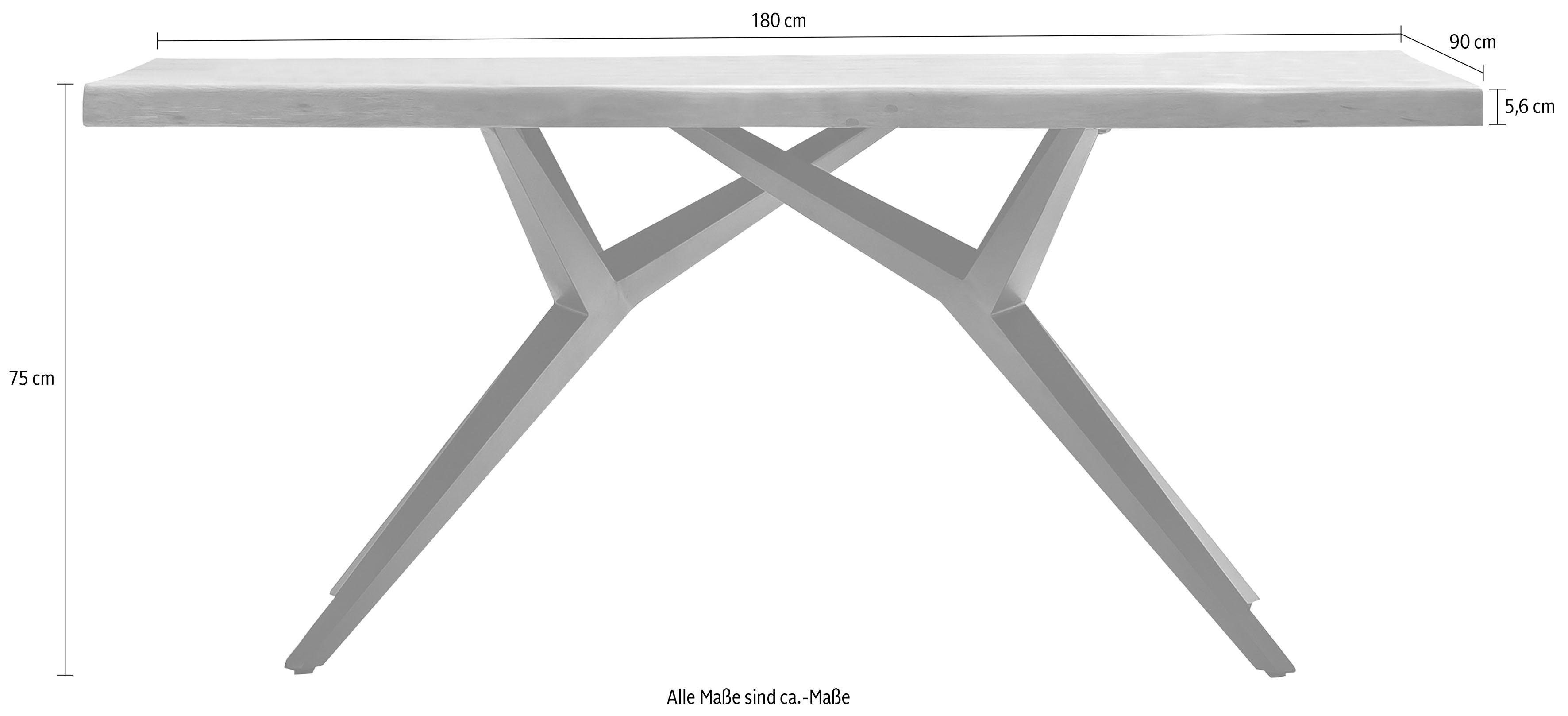 SIT Eettafel Tables met elegant metalen frame, shabby chic, vintage