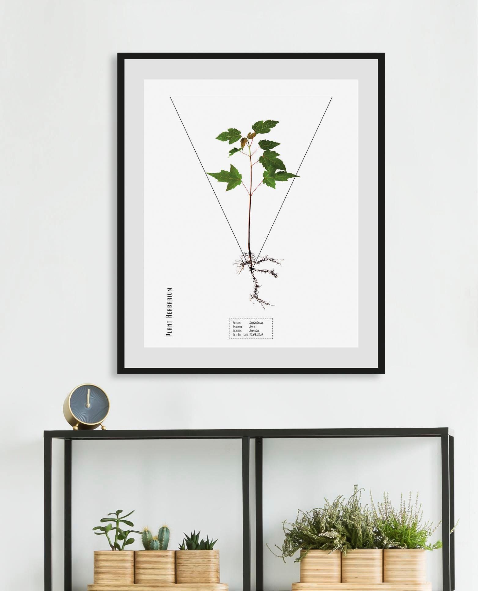 andas Wanddecoratie Plant met frame