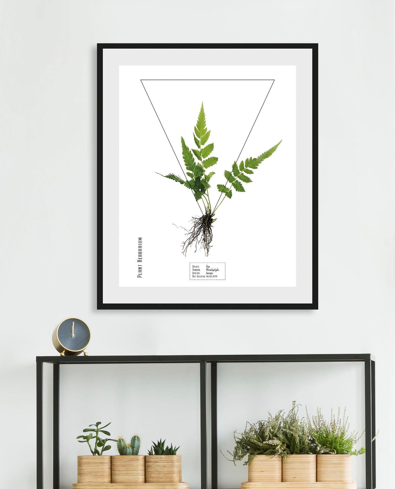 andas Wanddecoratie Plant met frame