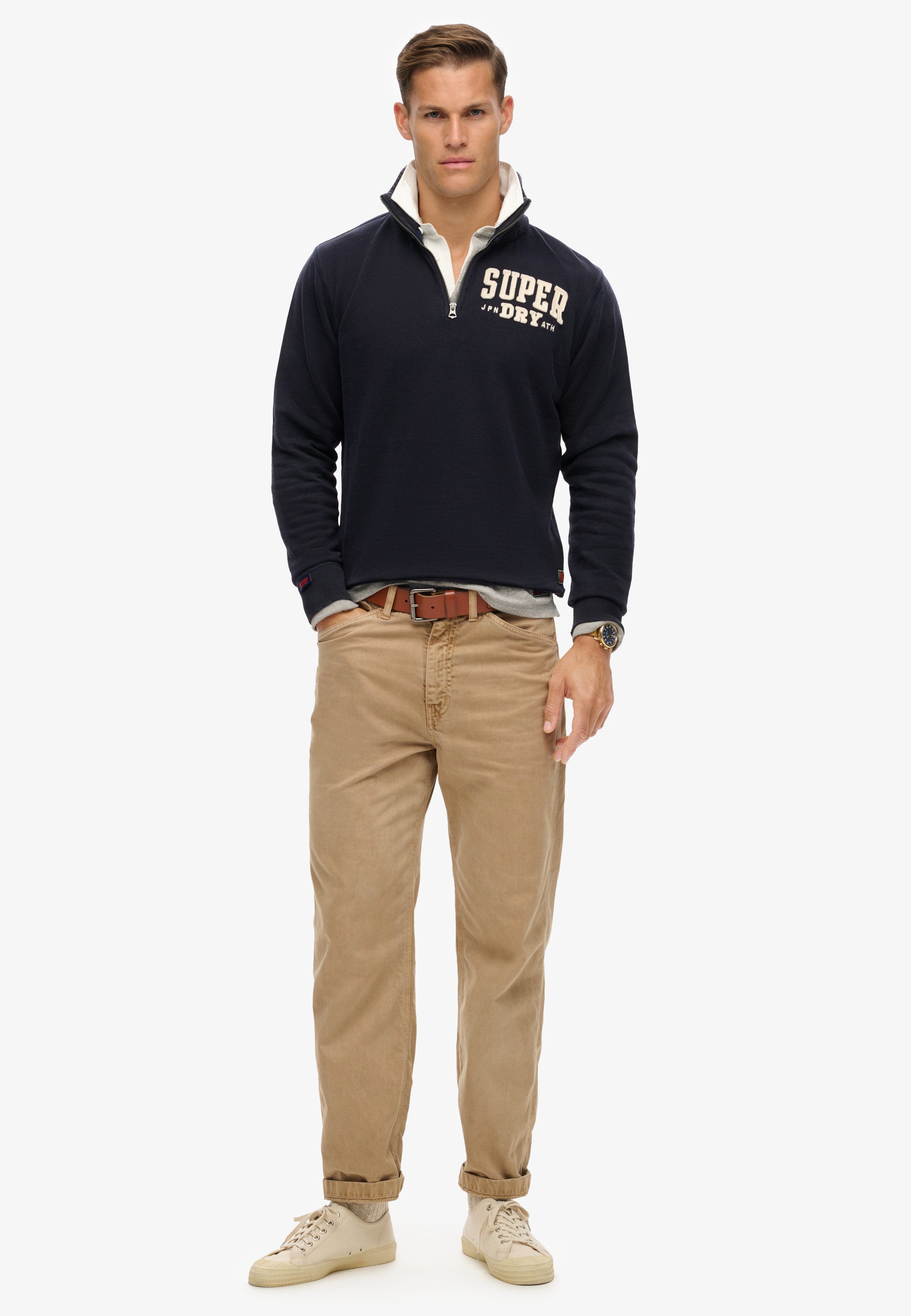 Superdry Sweatshirt VINTAGE ATHLETIC ZIP HENLEY