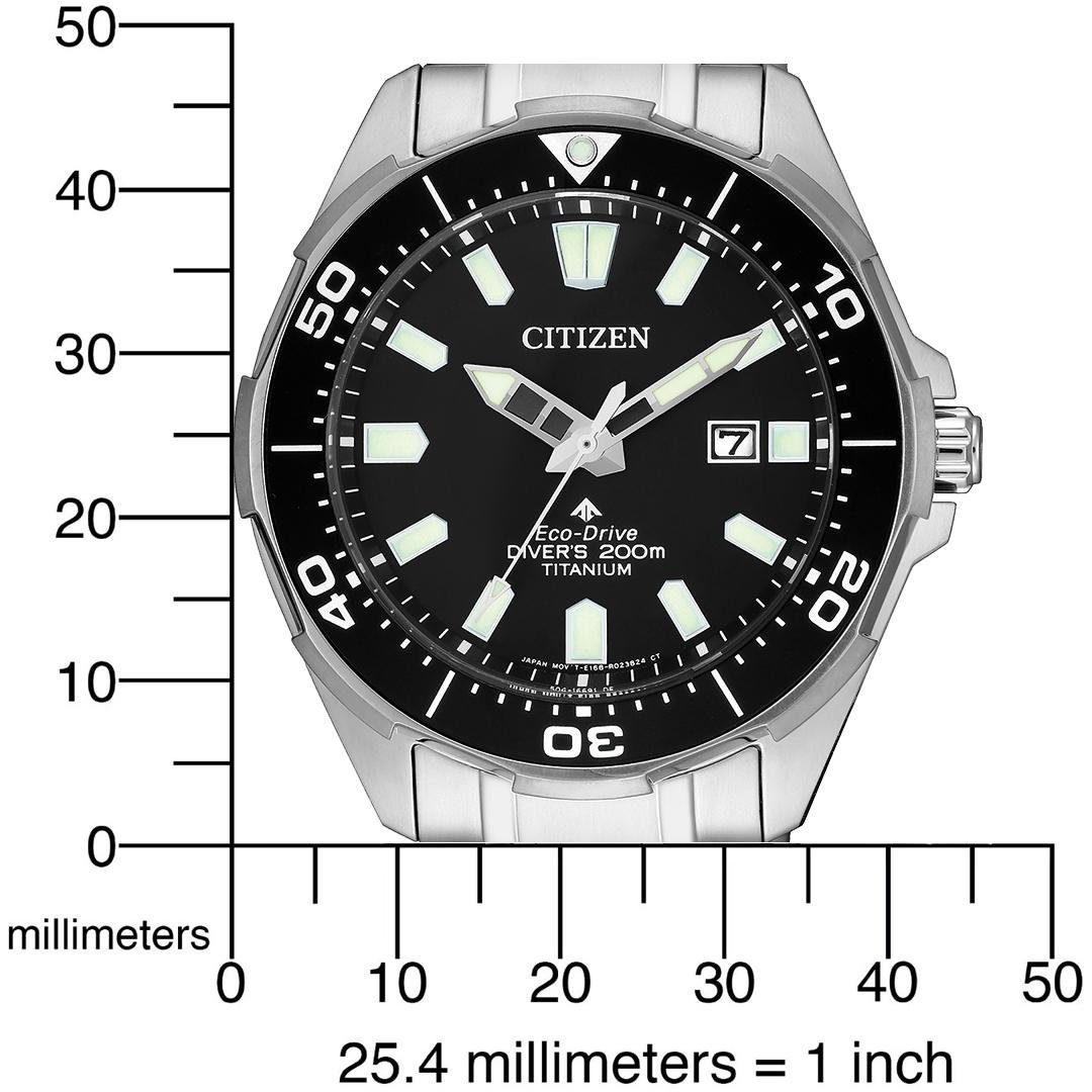 Citizen Duikhorloge Promaster Marine Eco-Drive duiker 200m Polshorloge, herenhorloge, solar, titanium, tot 20 bar waterdicht, datum