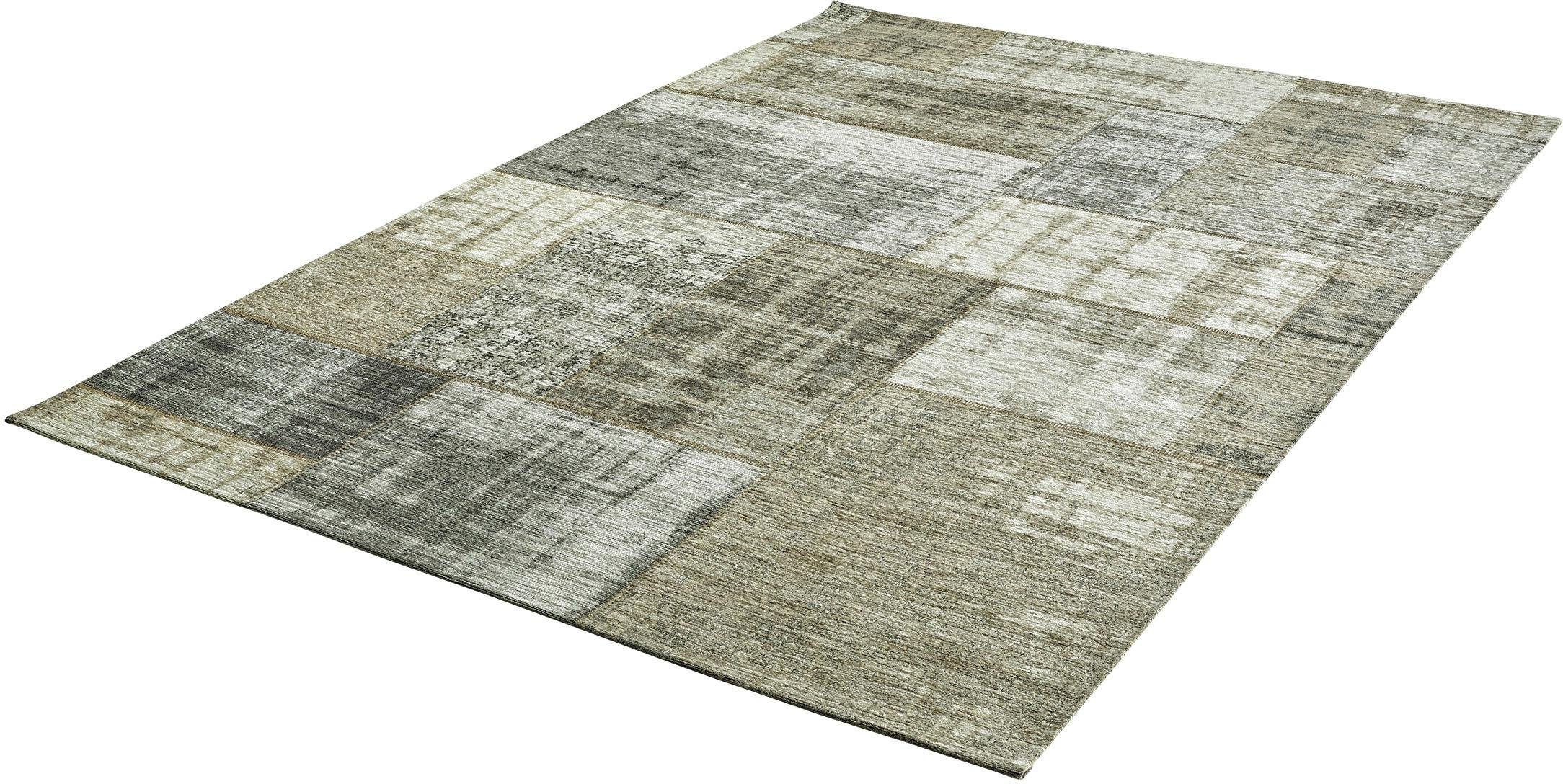 Obsession Vloerkleed My Gent 751 Platweefsel, modern abstract dessin moderne vloerkleden maat 120 cm x 170 cm x 10 mm zilver(kleur)