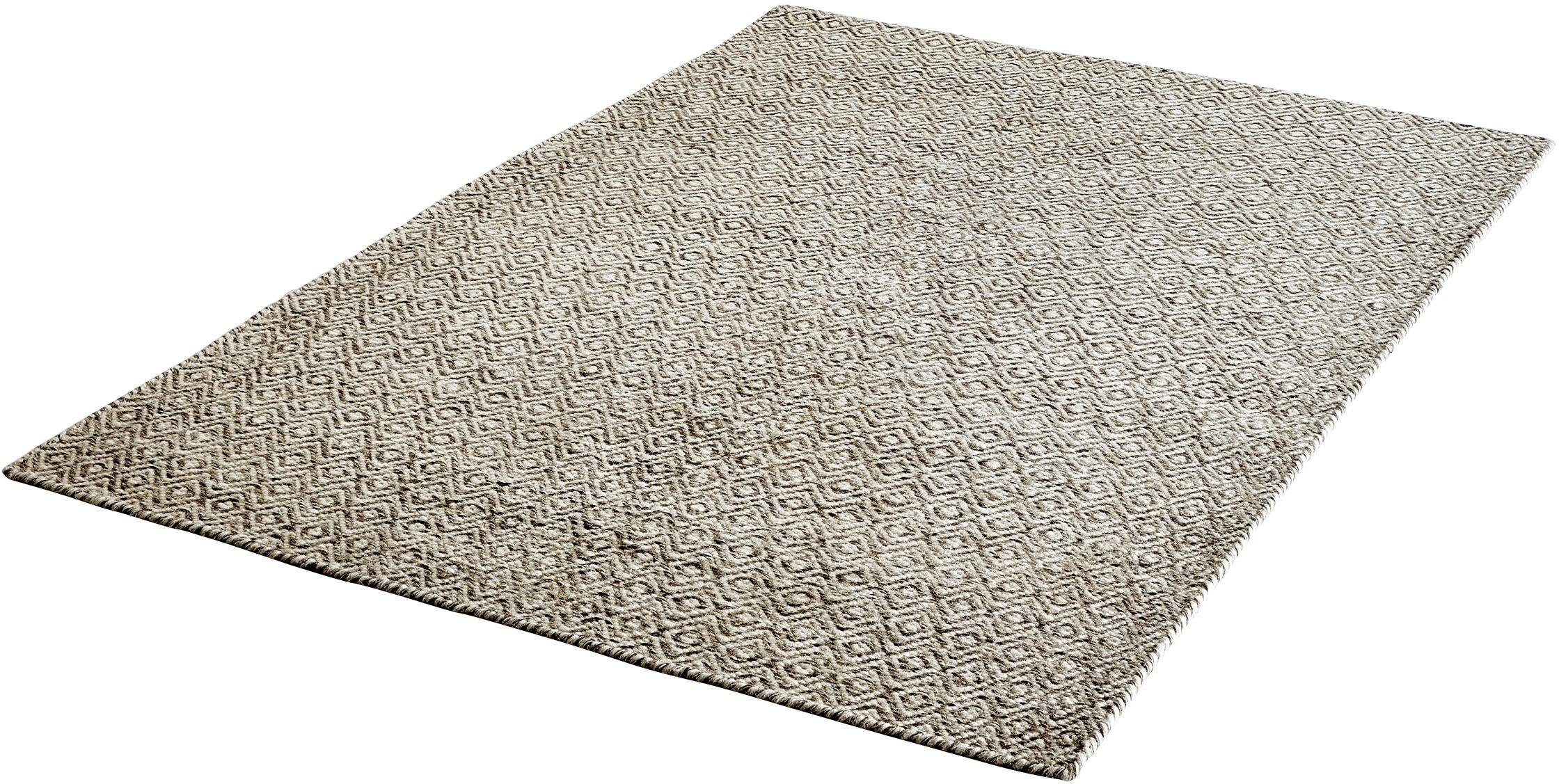 Obsession Wollen kleed My Jaipur 334 Handgeweven vloerkleed, ruitmotief, zuivere wol, met de hand geweven