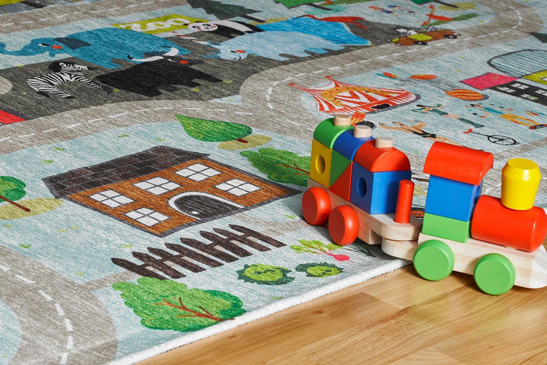 Obsession Kindervloerkleed My Torino Kids 231 Platweefsel, straten-speelkleed, kinderkamer