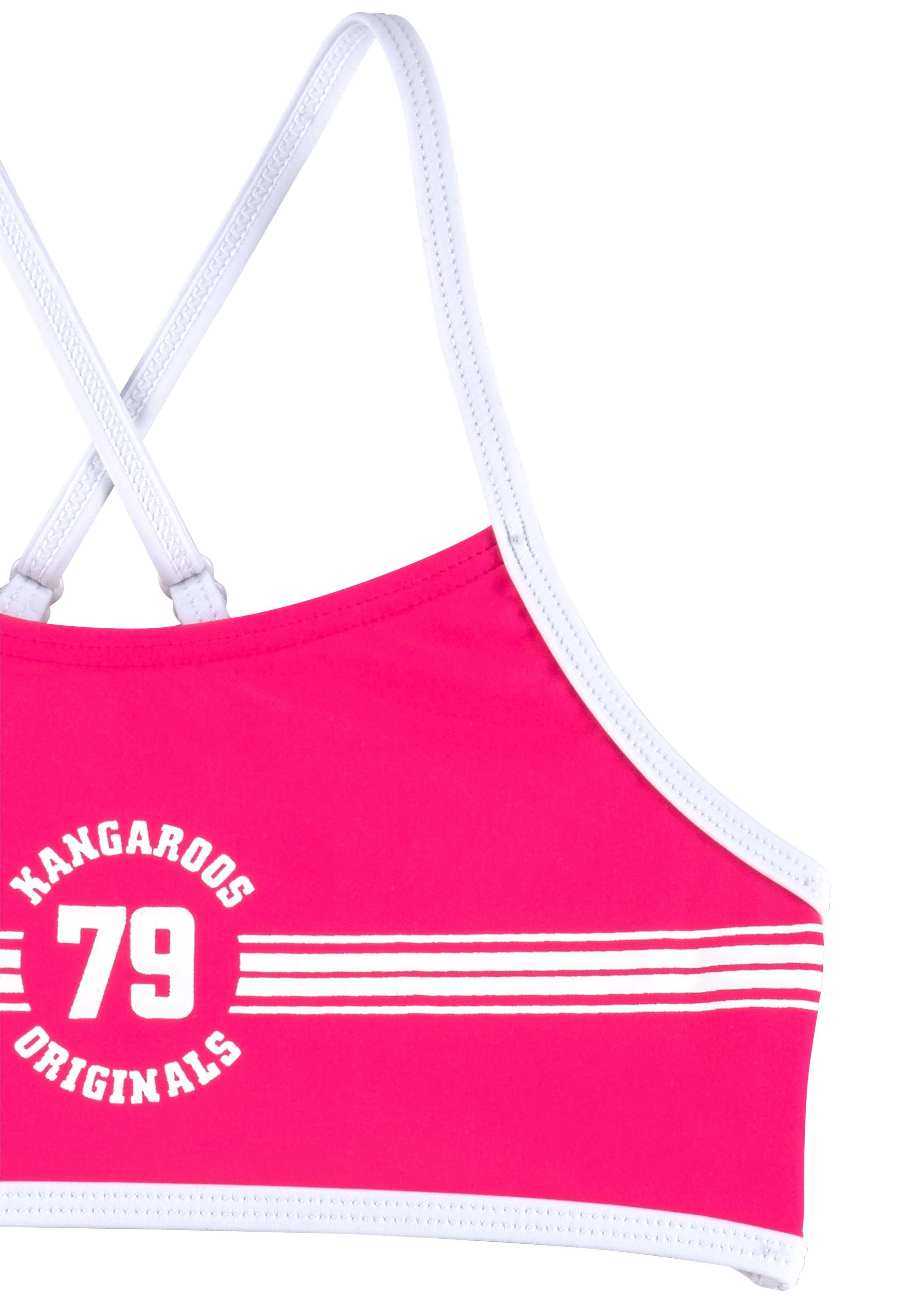 KangaROOS Bustierbikini Sporty met sportieve frontprint