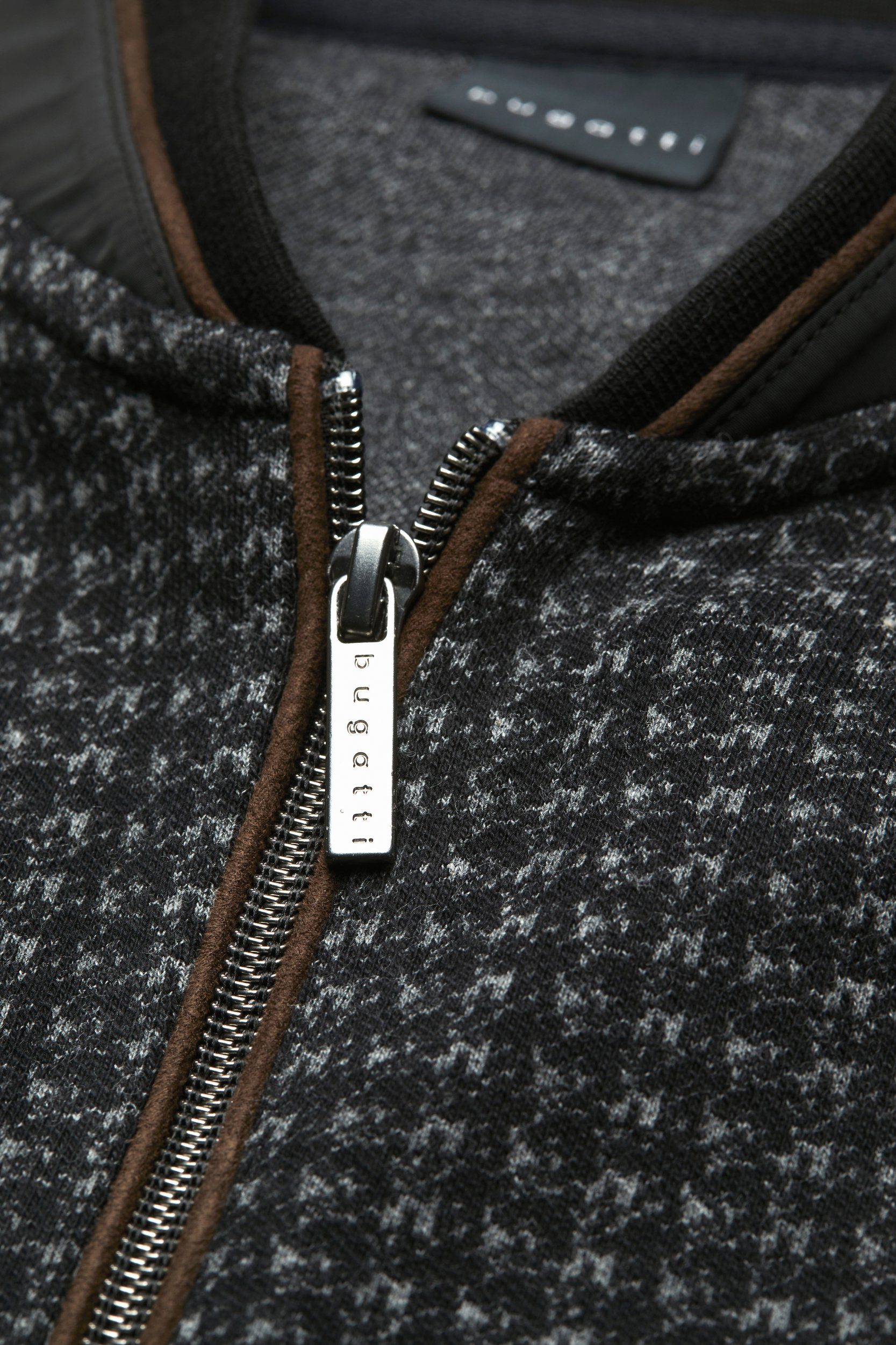 Bugatti Sweatvest met collegkraag