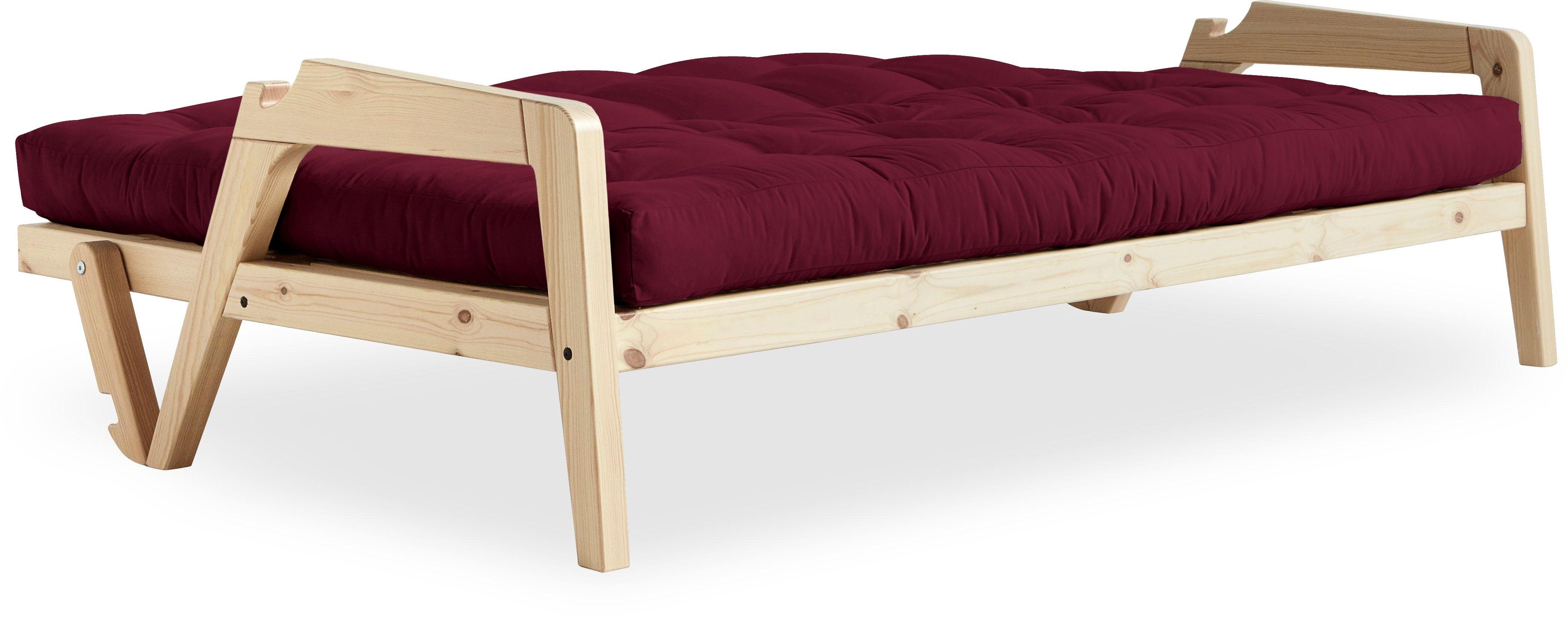 Karup Slaapbank Graf Met houtstructuur, incl. futonmatras, ligoppervlak 130x190 cm