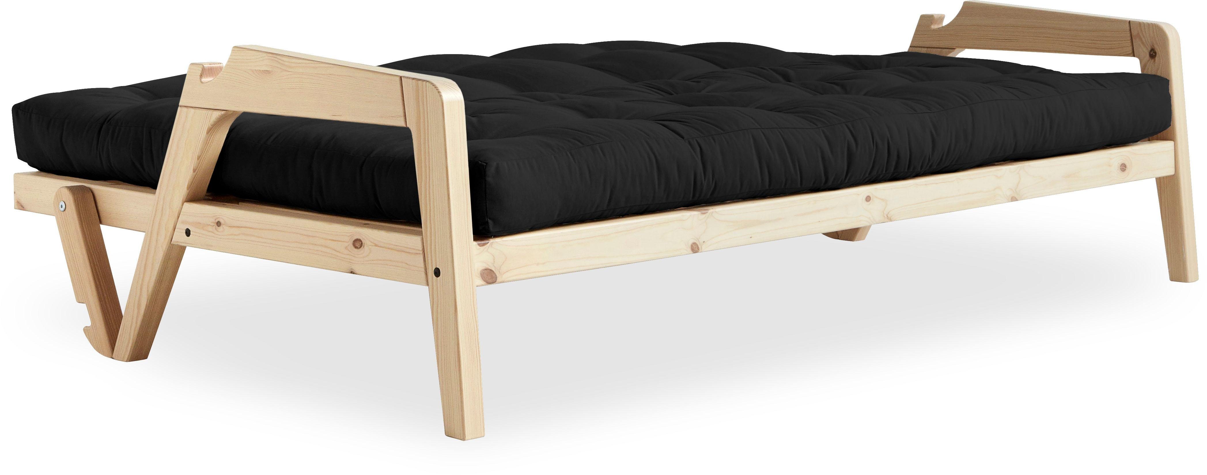 Karup Slaapbank Graf Met houtstructuur, incl. futonmatras, ligoppervlak 130x190 cm