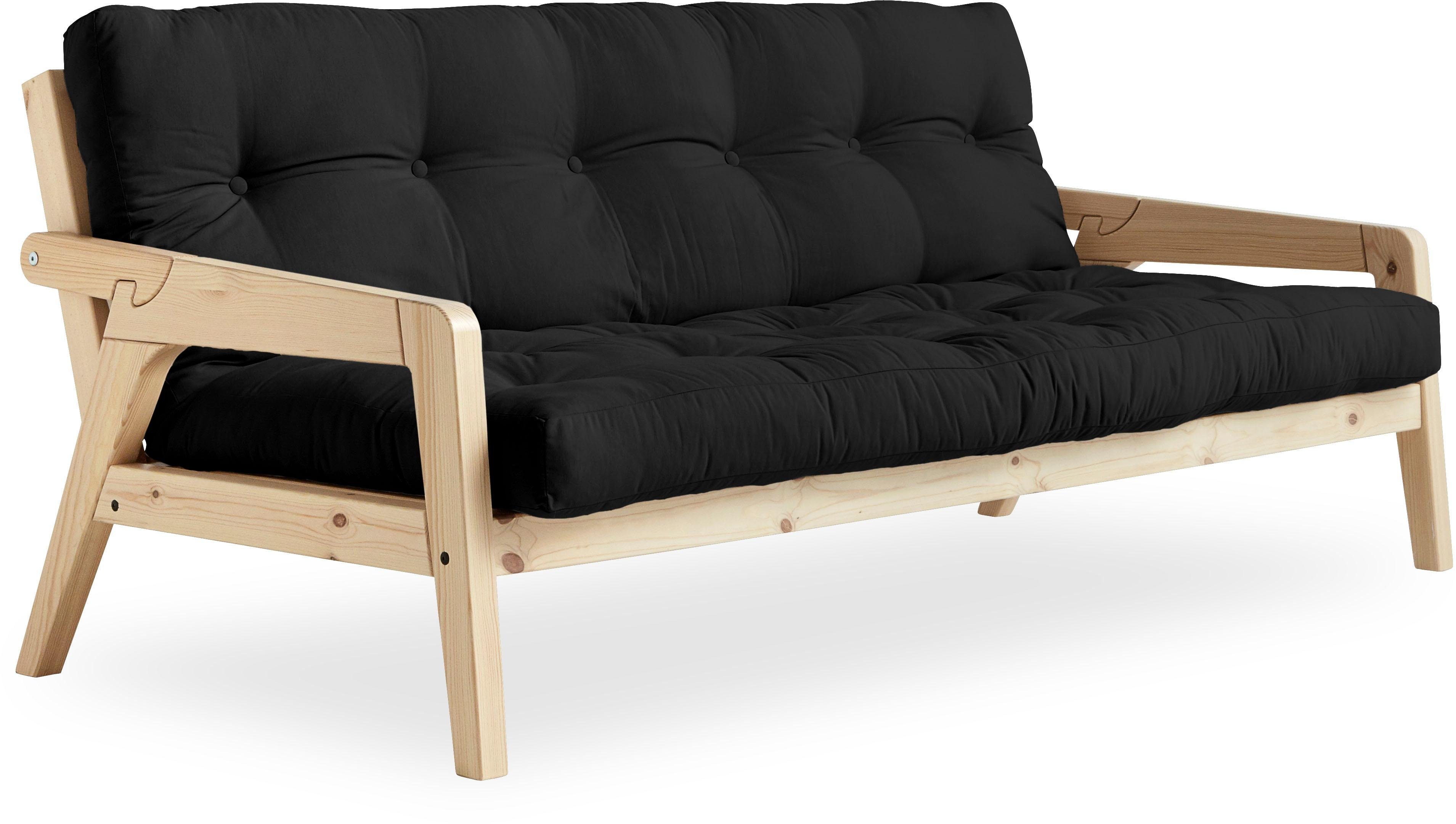 Karup Slaapbank Graf Met houtstructuur, incl. futonmatras, ligoppervlak 130x190 cm