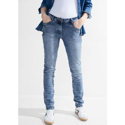 NU 20% KORTING: Cecil Slim fit jeans in gebruikte look