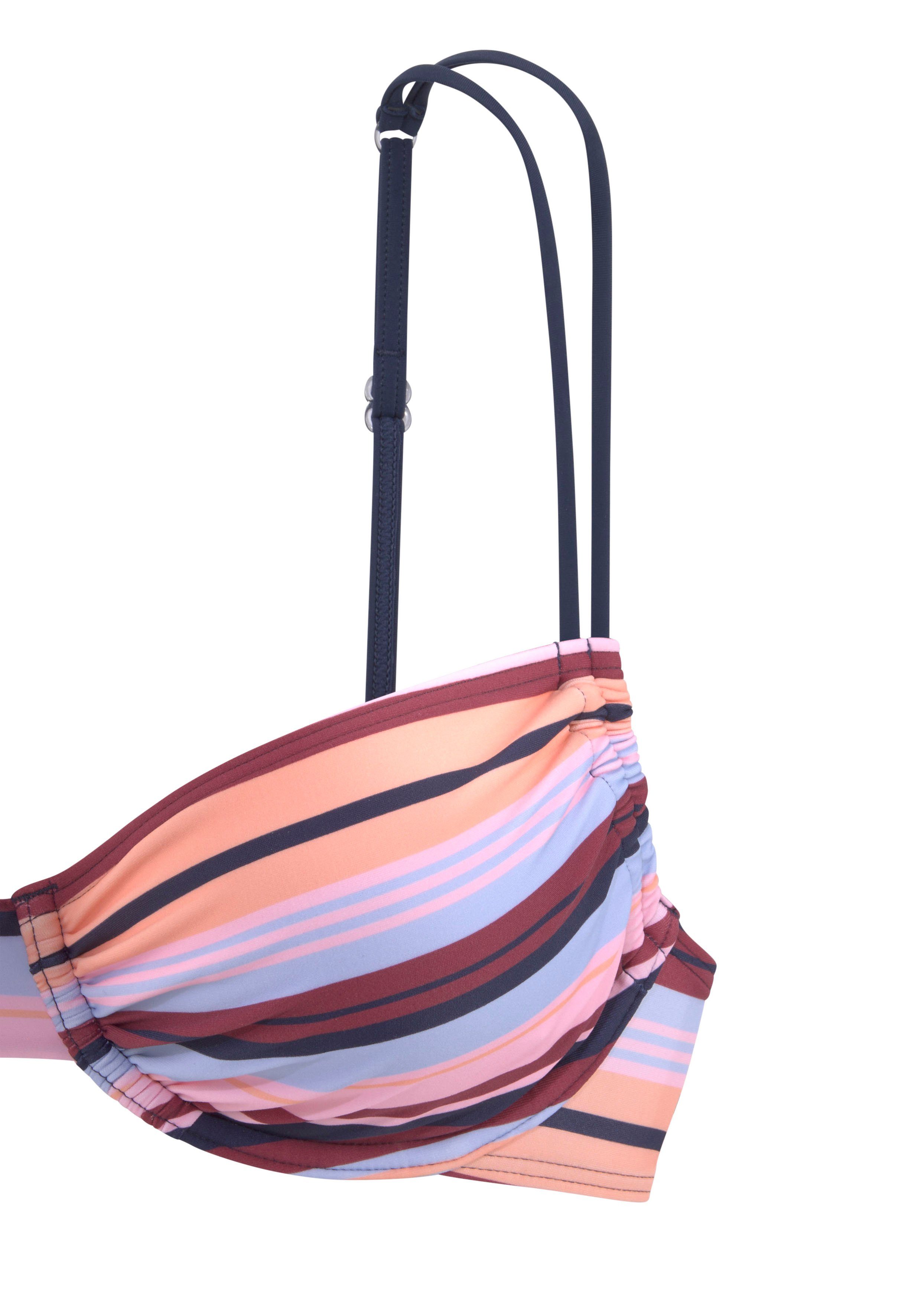 s.Oliver RED LABEL Beachwear Bikinitop met beugels Pasta in trendy streep-look
