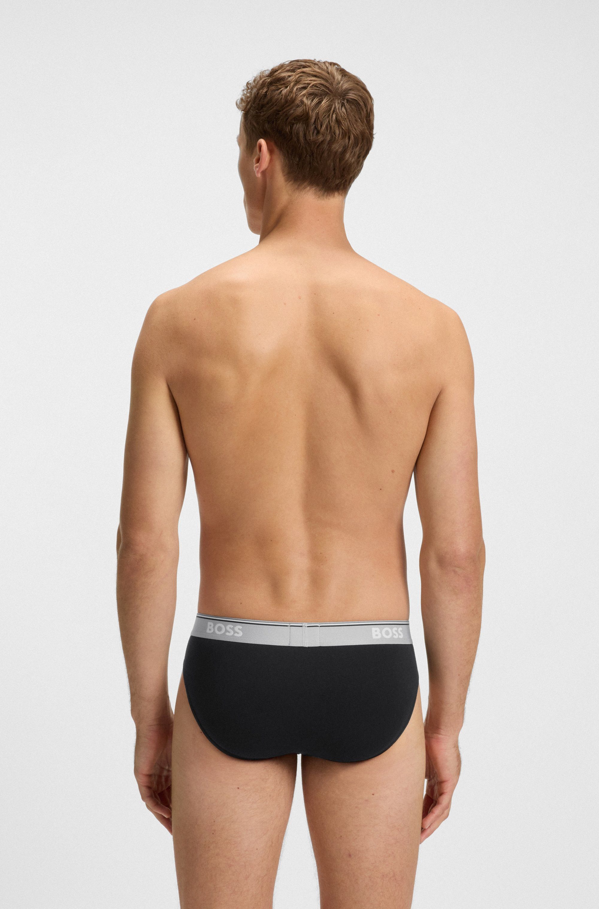BOSS Slip Brief 3P Power met boss-opdruk (set, 3 stuks)