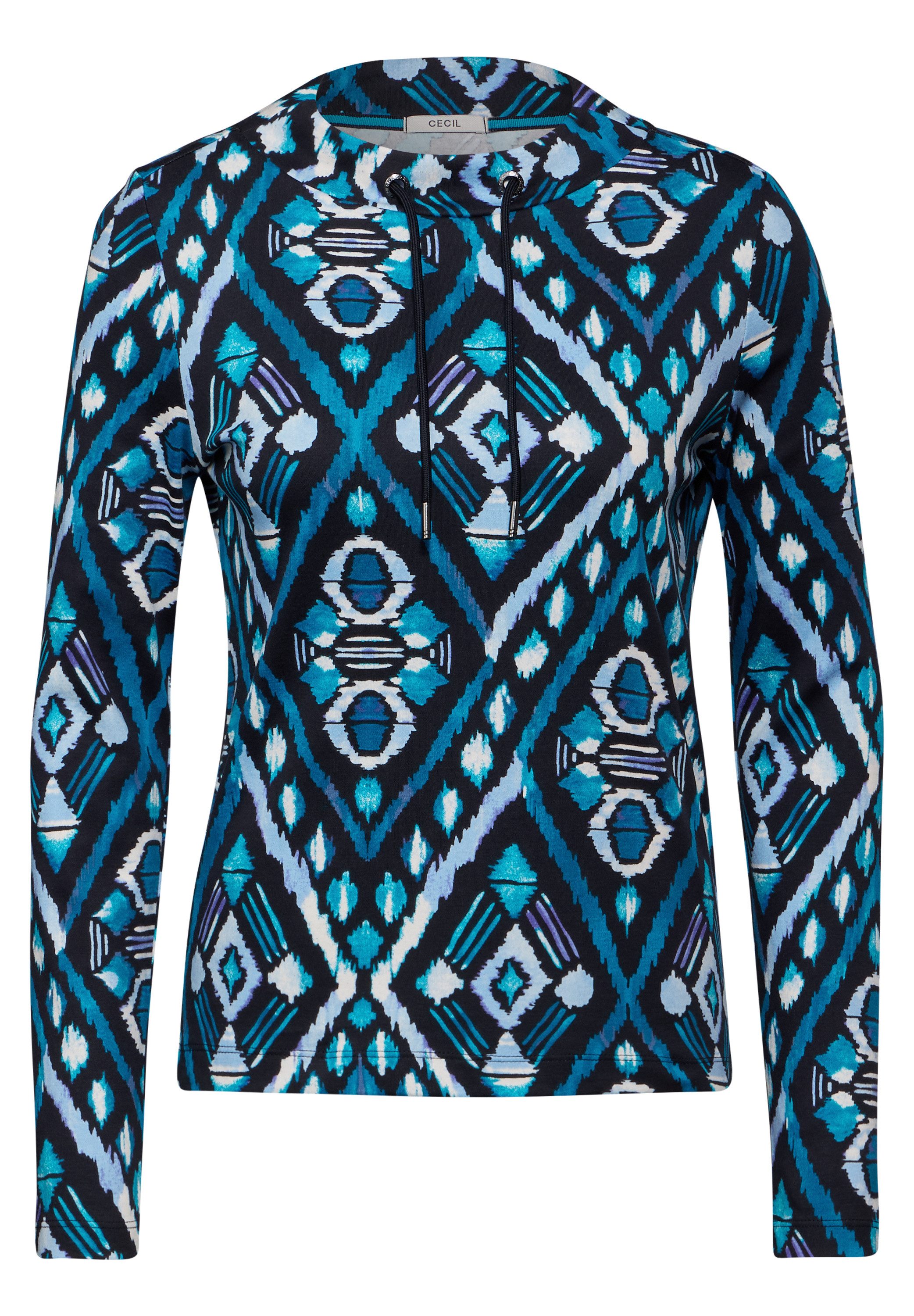 Cecil Shirt met lange mouwen met grafisch patroon