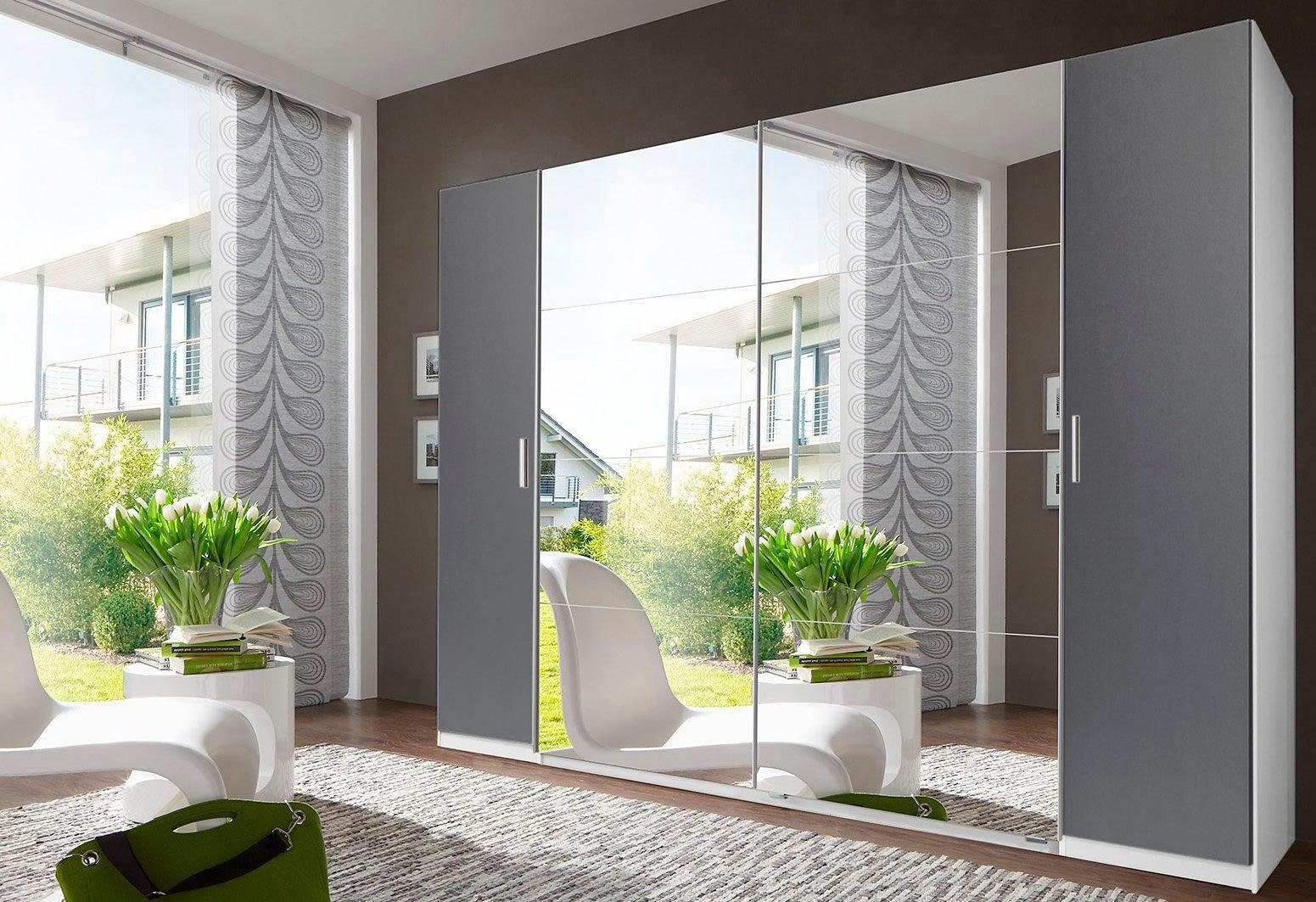 Wimex Draai-/zweefdeurkast Lotto garderobekasten maat 315 cm x 210 cm x 65 cm wit