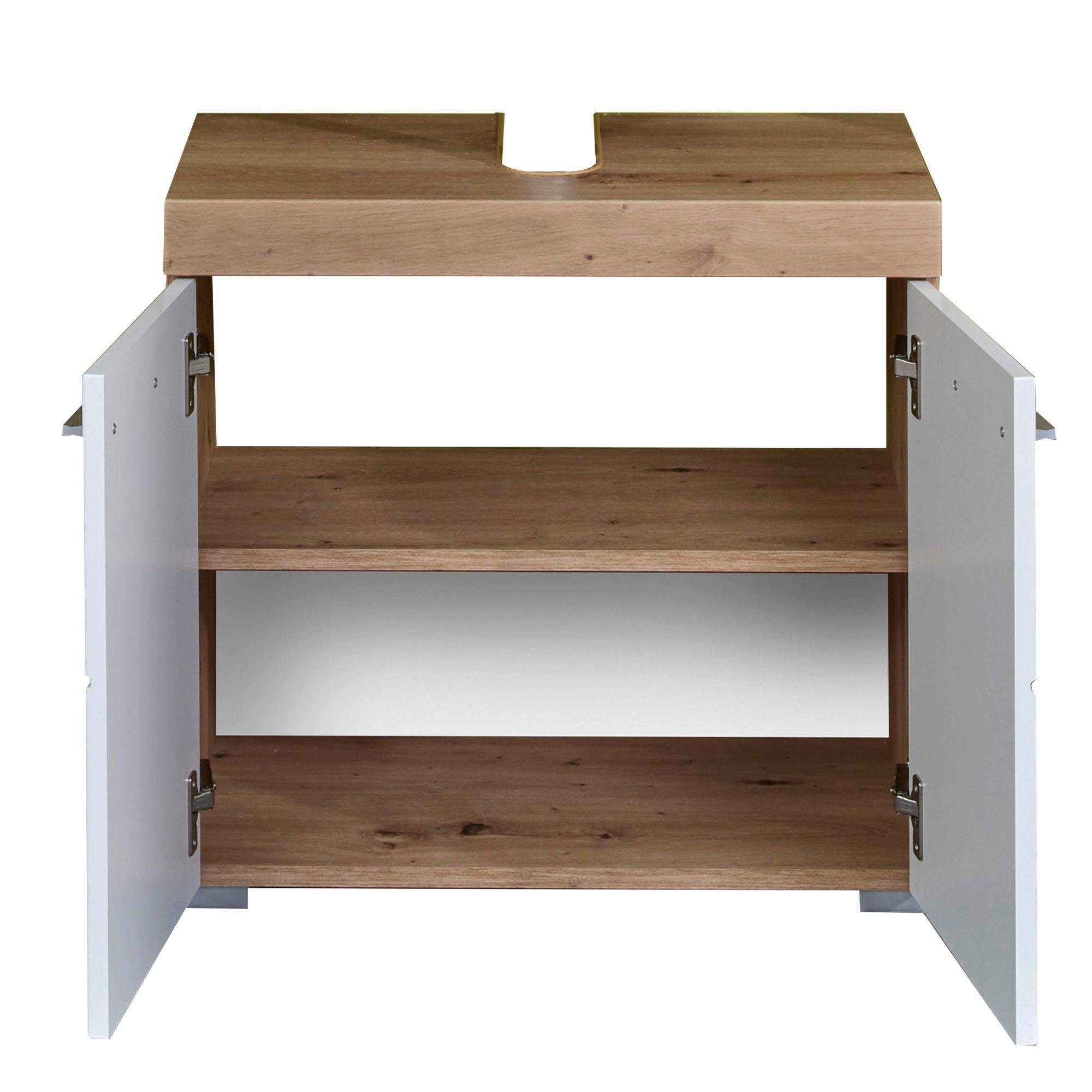 INOSIGN Wastafelonderkast Avena Wastafel met 2 deuren - uitsparing 26/8 cm - (B/D/H) 60/34/56 cm