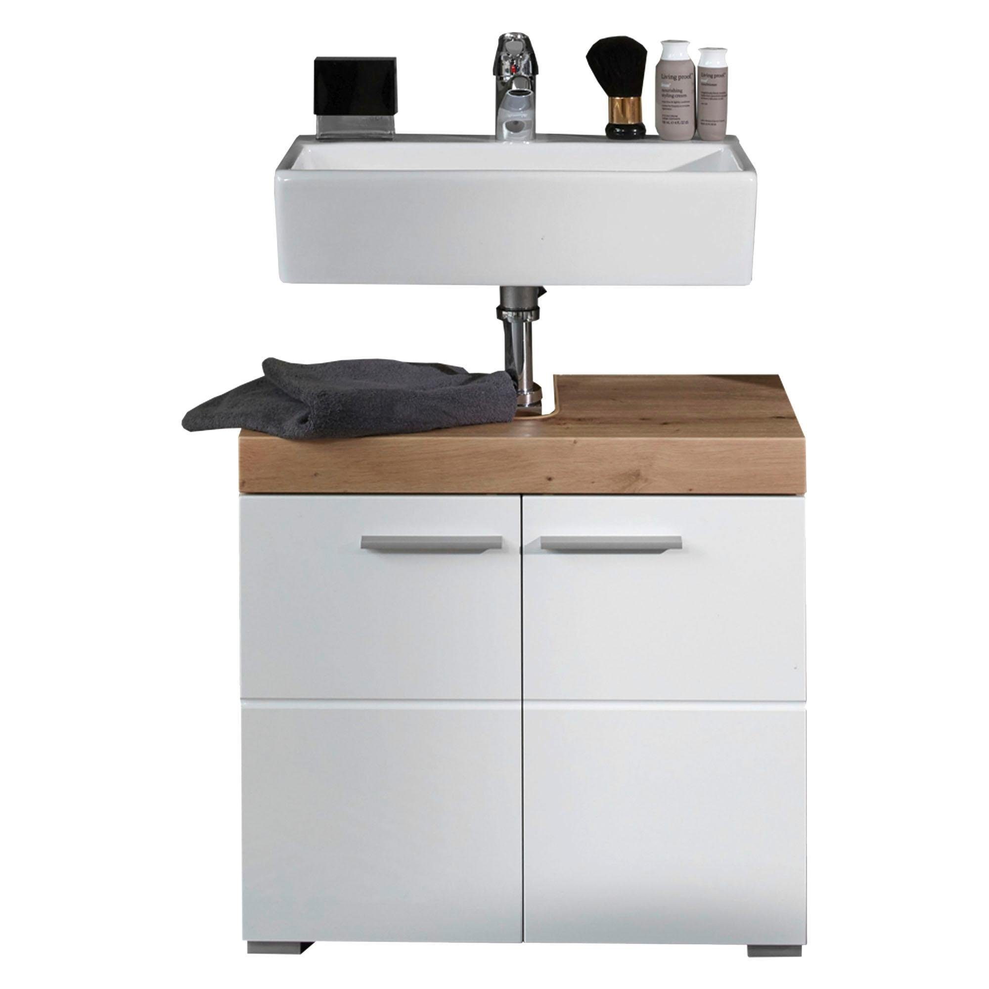INOSIGN Wastafelonderkast Avena Wastafel met 2 deuren - uitsparing 26/8 cm - (B/D/H) 60/34/56 cm