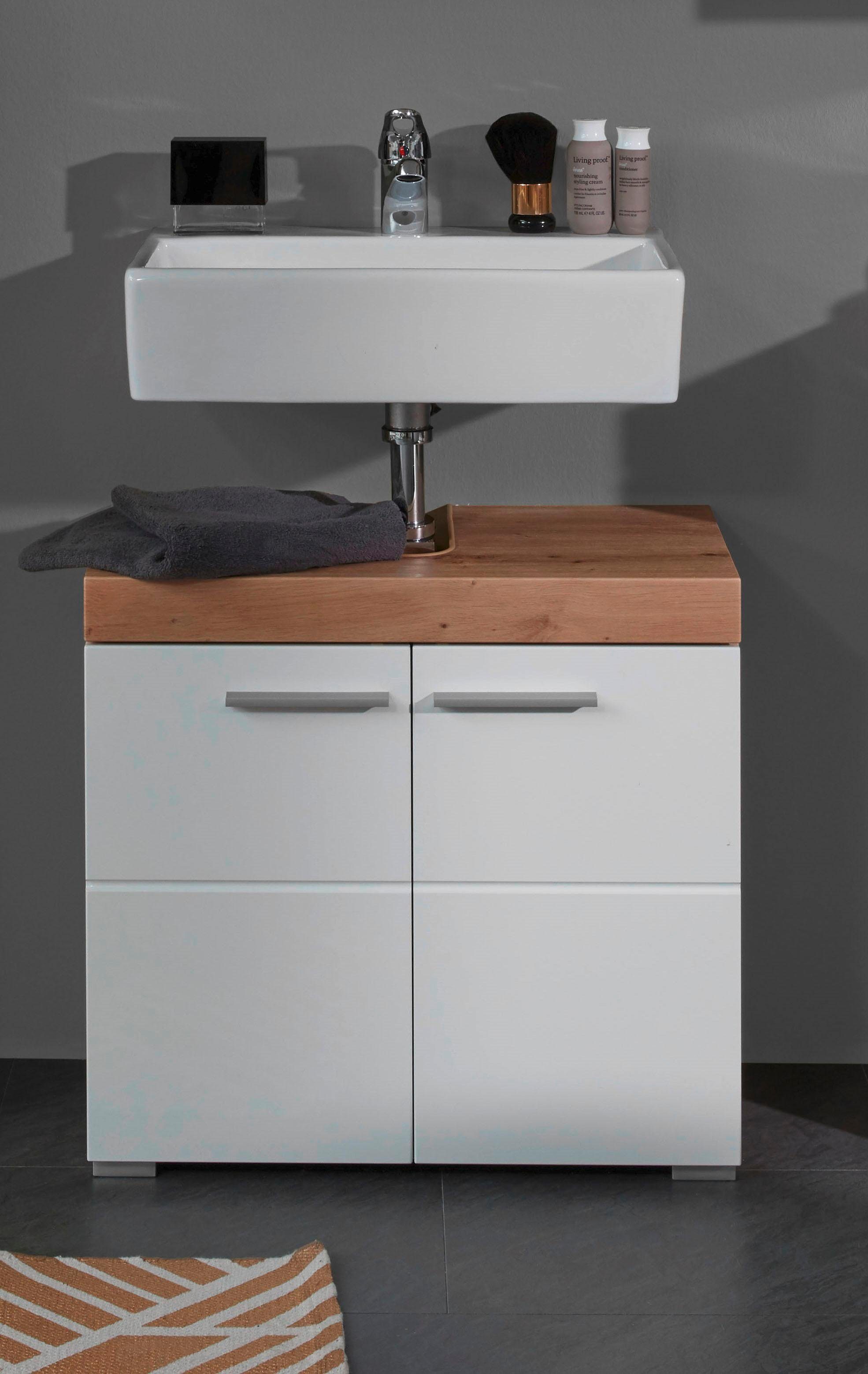 INOSIGN Wastafelonderkast Avena Wastafel met 2 deuren - uitsparing 26/8 cm - (B/D/H) 60/34/56 cm