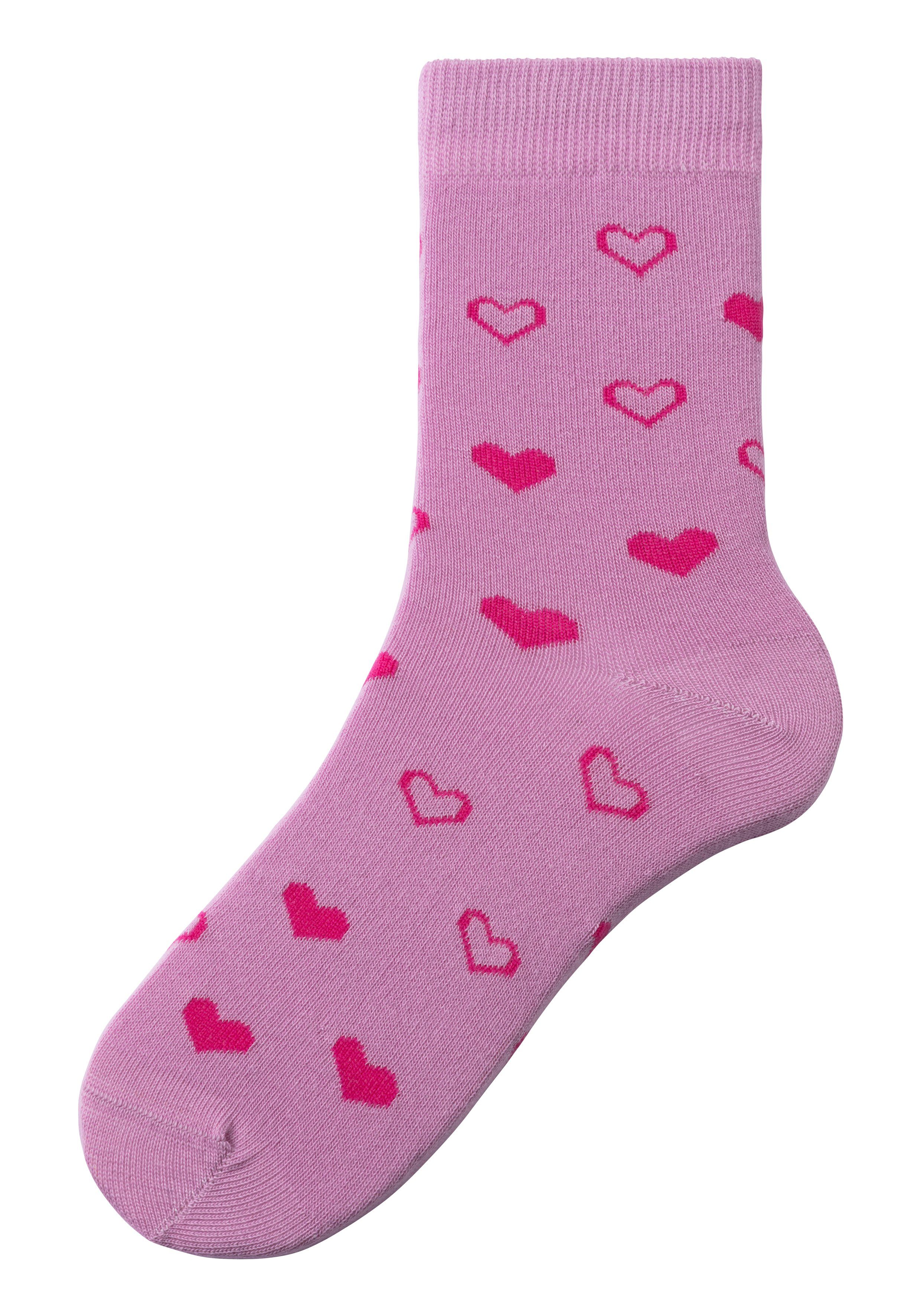 Lascana Basic sokken Cadeau Valentijnsdag in geschenkdoos voor valentijnsdag (box, 7 paar)