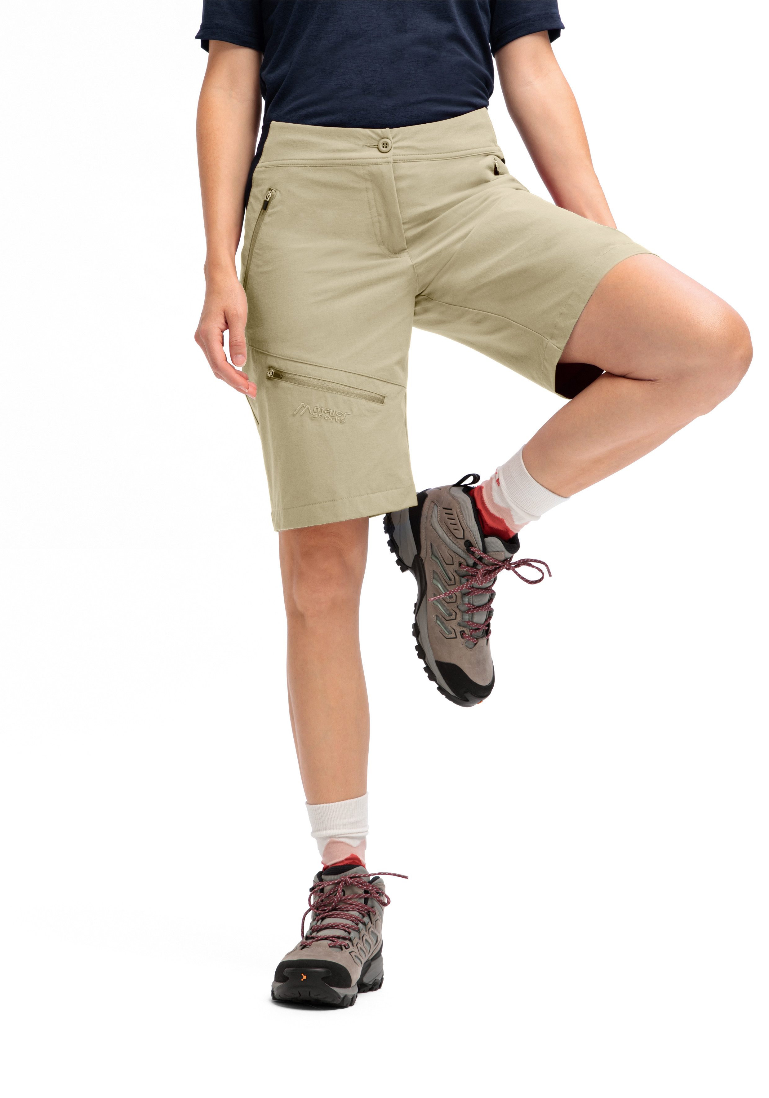 Maier Sports Outdoorbroek Inara Short Vario Dames shorts, korte wandelbroek, outdoorbroek, 4 zakken, regular fit