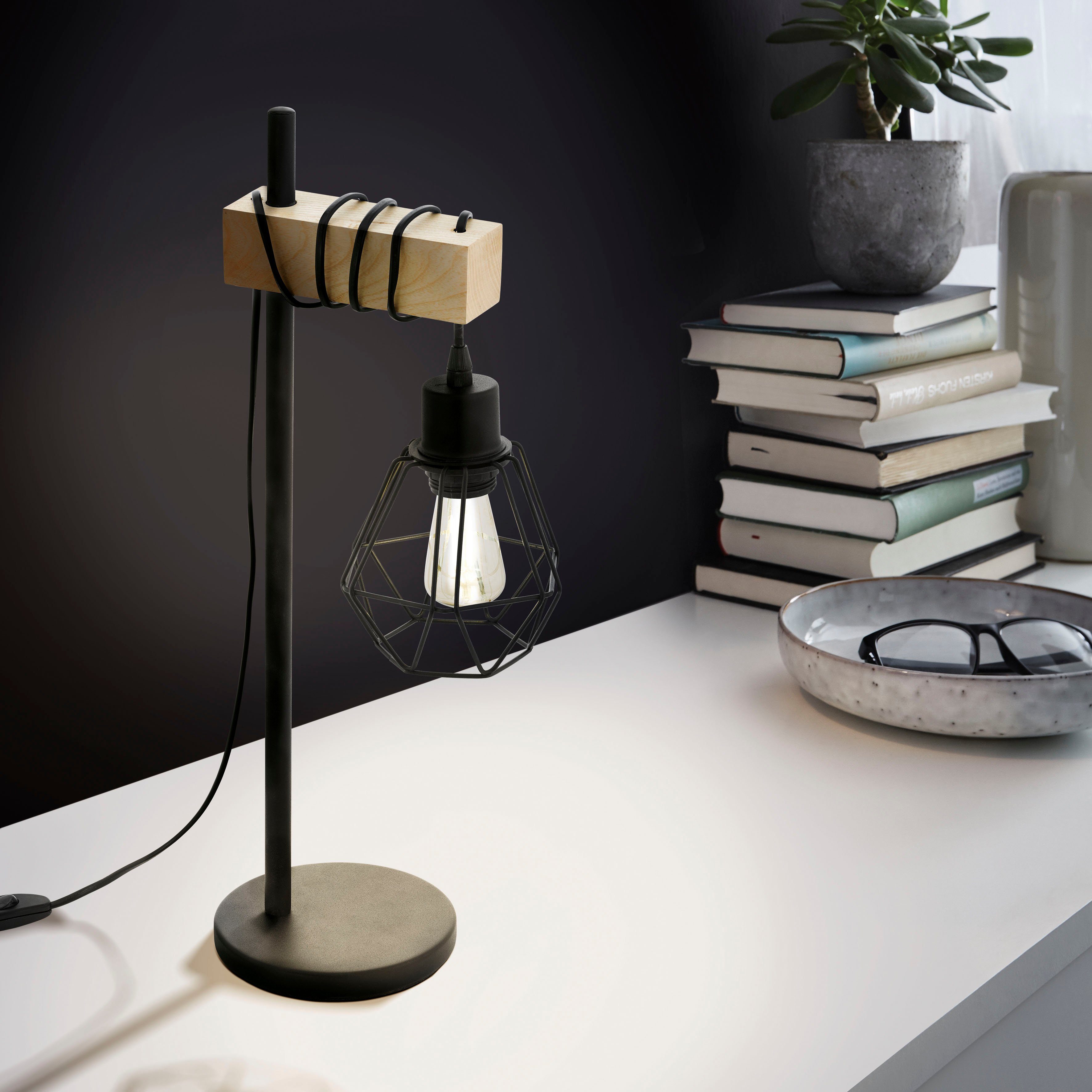 EGLO Tafellamp TOWNSHEND 5 Vintage tafellamp, retro lamp, bedlampje, fitting: E27