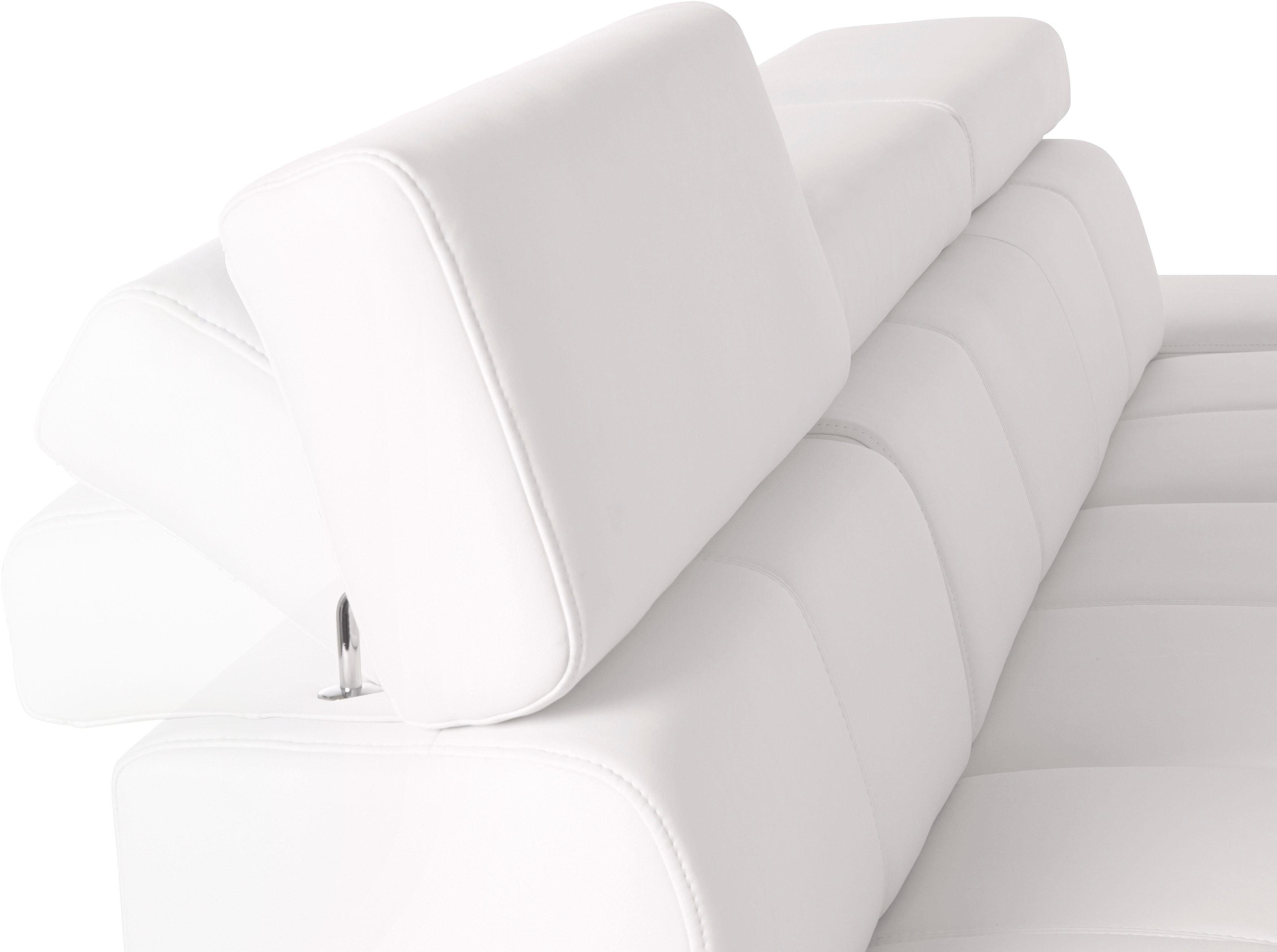 exxpo - sofa fashion Hoekbank Fiji, hoogwaardige afwerking in zitting en rug, L-vorm comfortabel door hoofd- en armverstelling, optioneel met bedfunctie