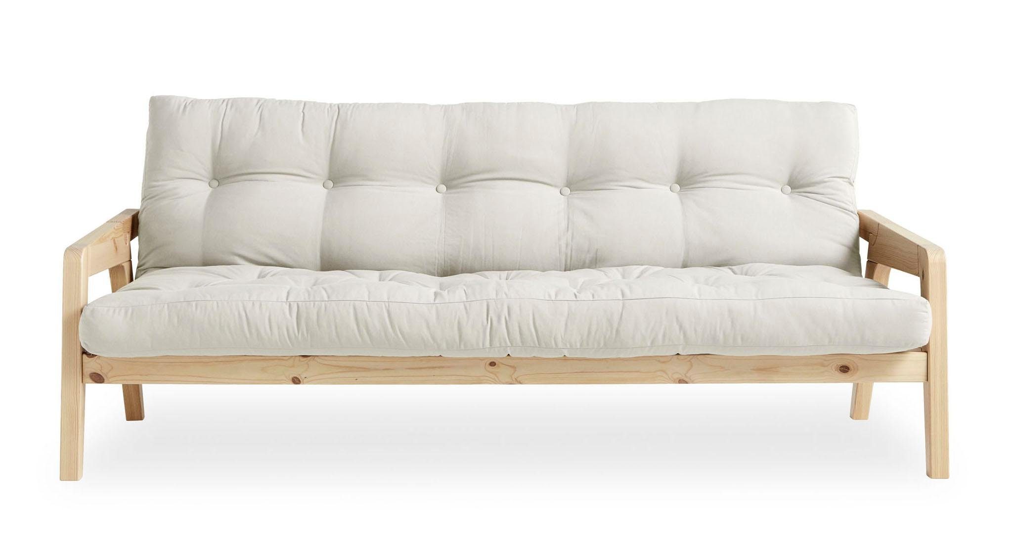 Karup Slaapbank Graf Met houtstructuur, incl. futonmatras, ligoppervlak 130x190 cm