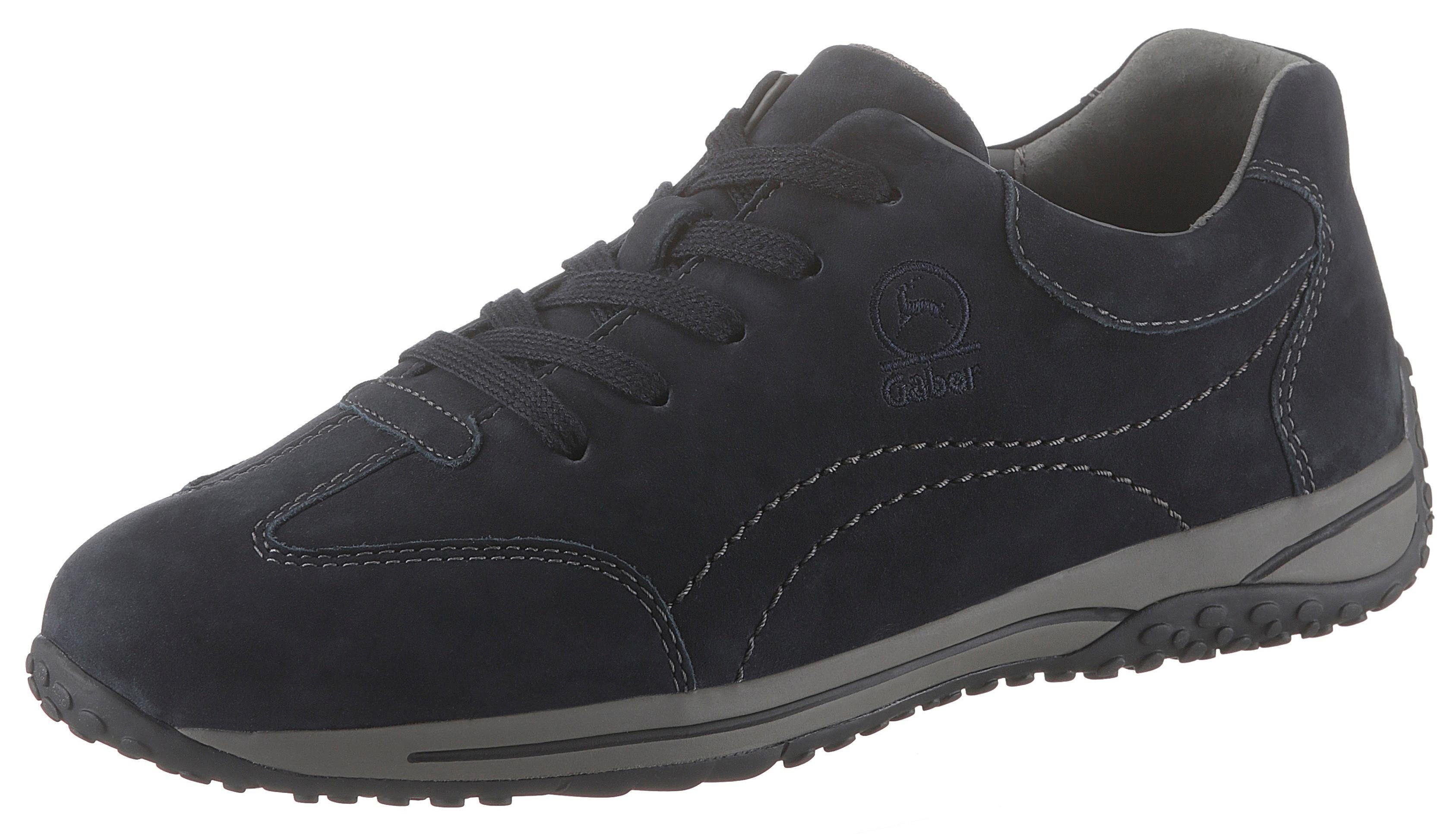 Sneakers fluwelig kalfsnubuckleer Van Gabor Comfort blauw