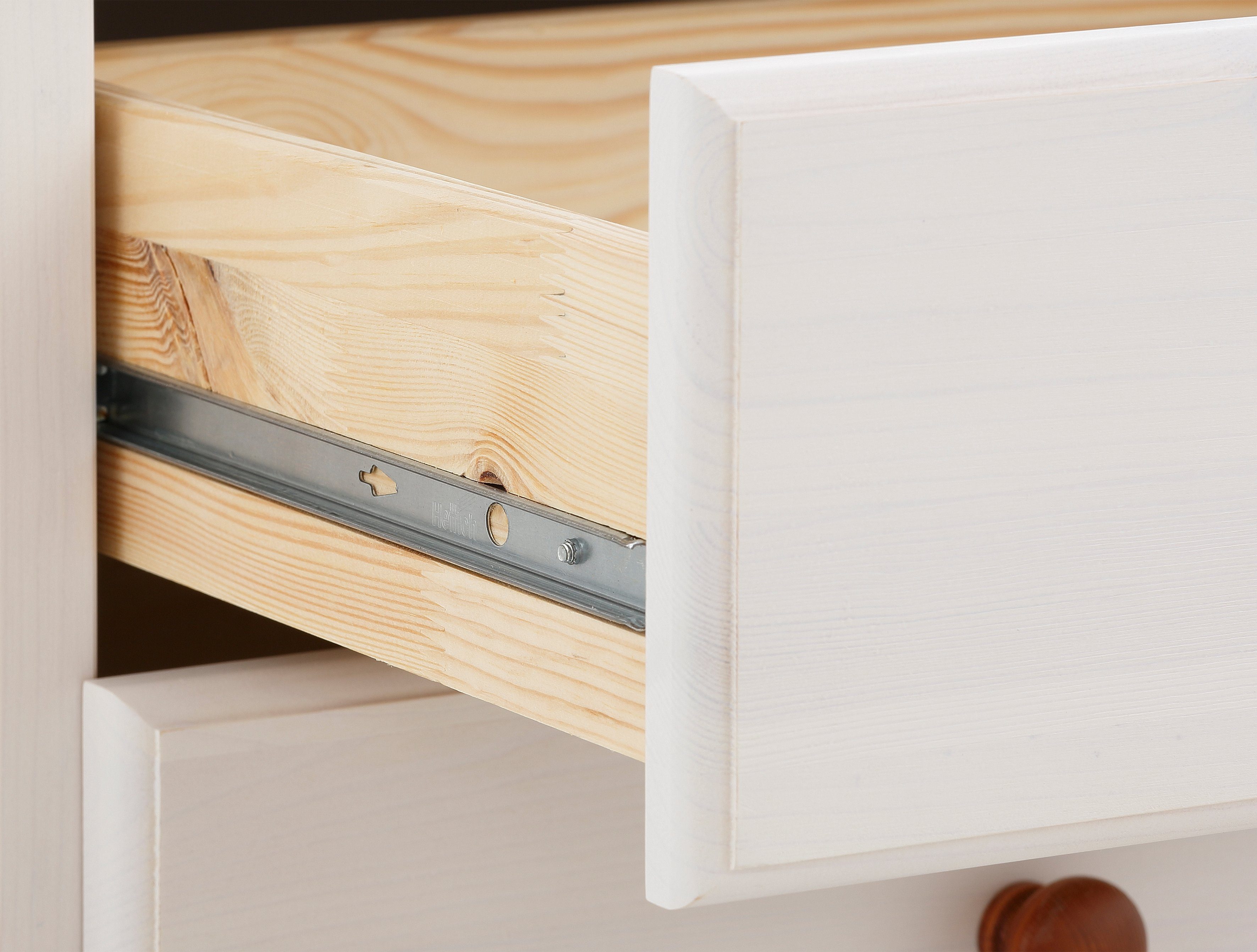 Home affaire Kledingkast ADELE met spiegel, breedte 63 cm, met 2 lades, van massief dennenhout, fsc®