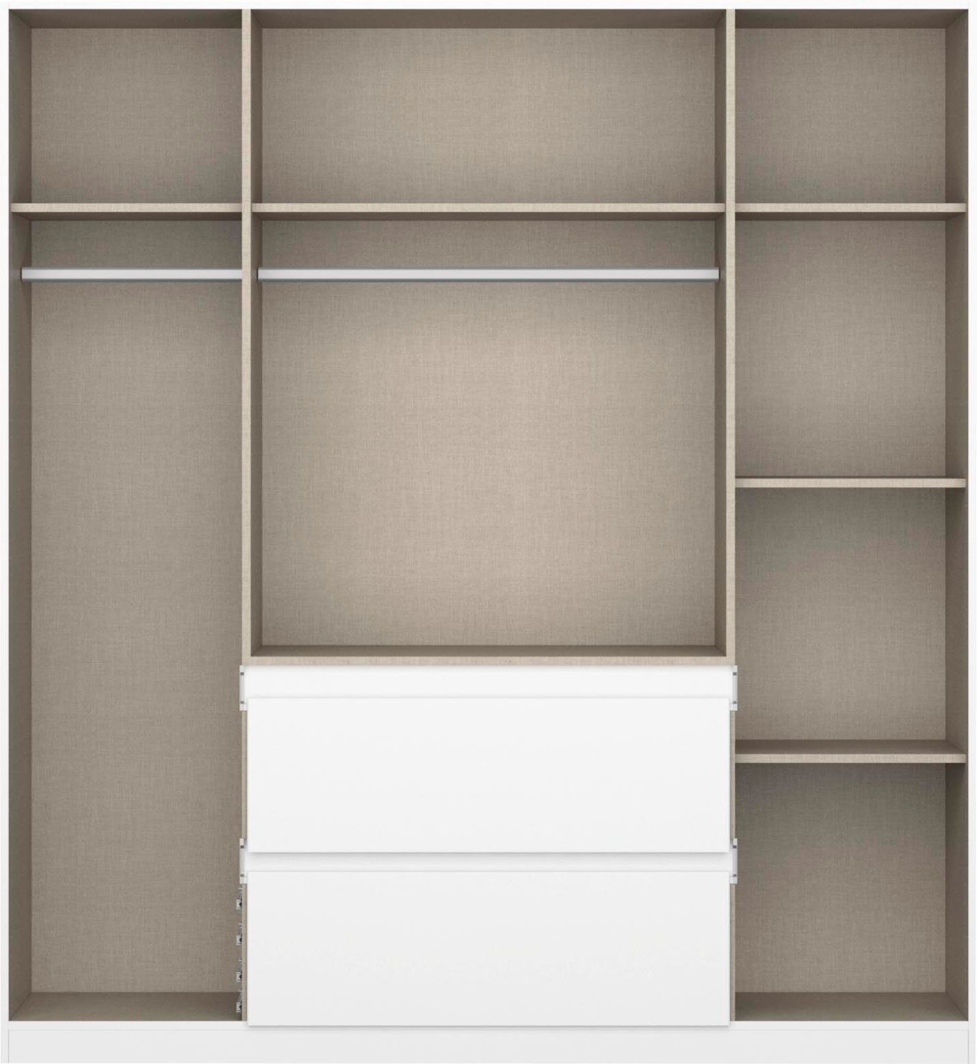 rauch Draaideurkast Kledingkast kast garderobe waskast NIDDA met moderne grepless front en push-to-open functie made in germany