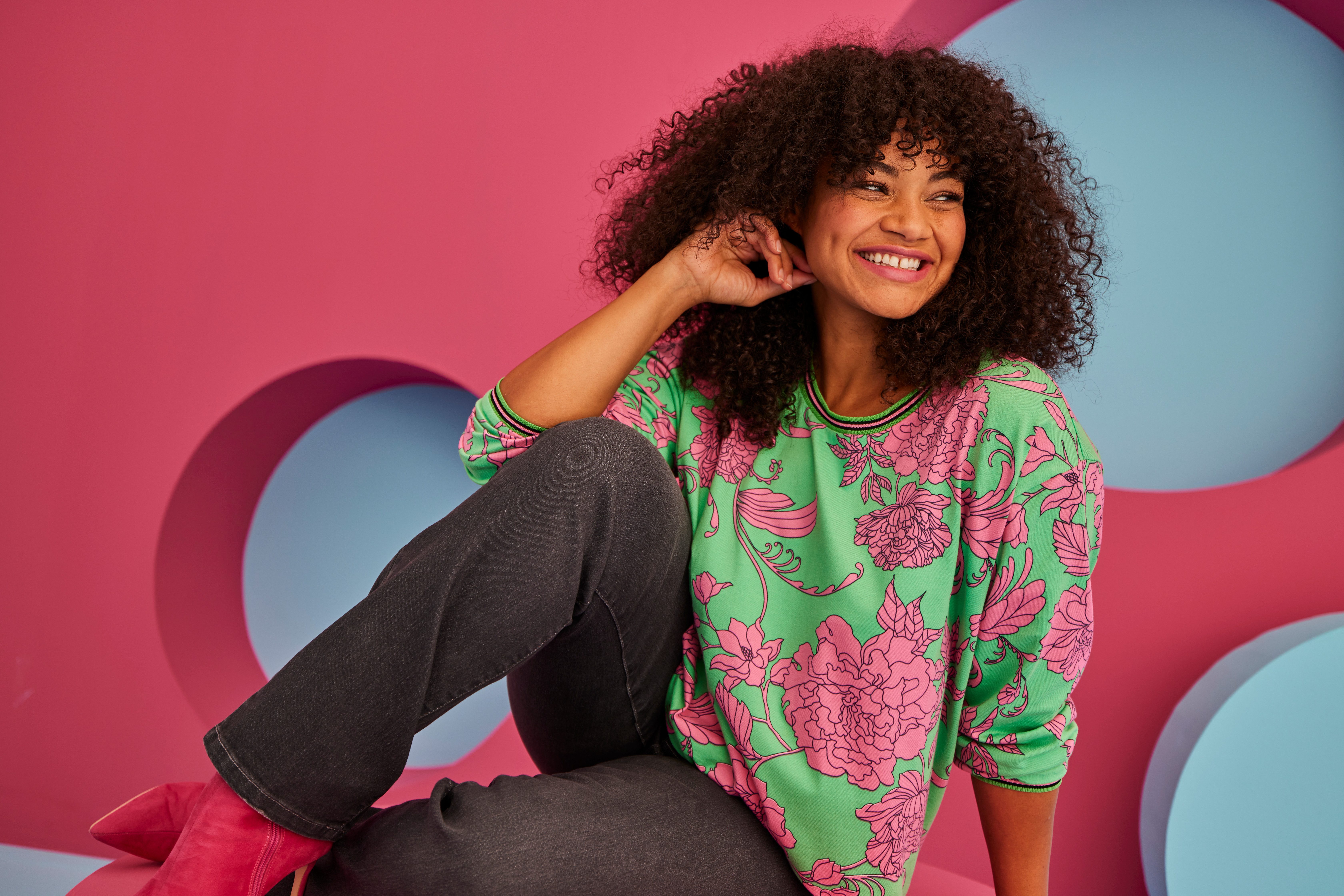 Aniston PLUS Straight jeans met licht used effect - nieuwe collectie