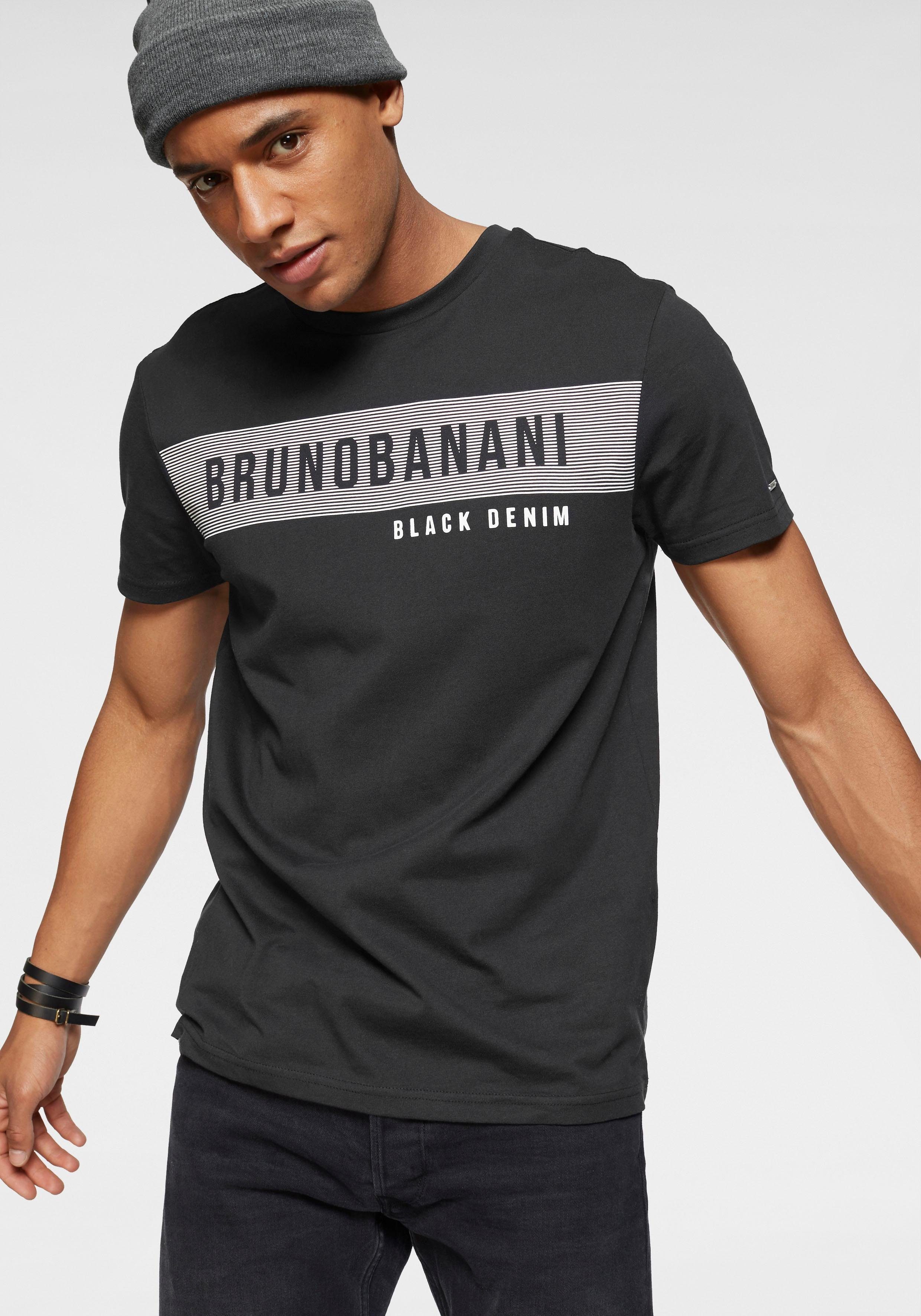 Bruno Banani T-shirt korte mouwen, smal gesneden, ronde hals