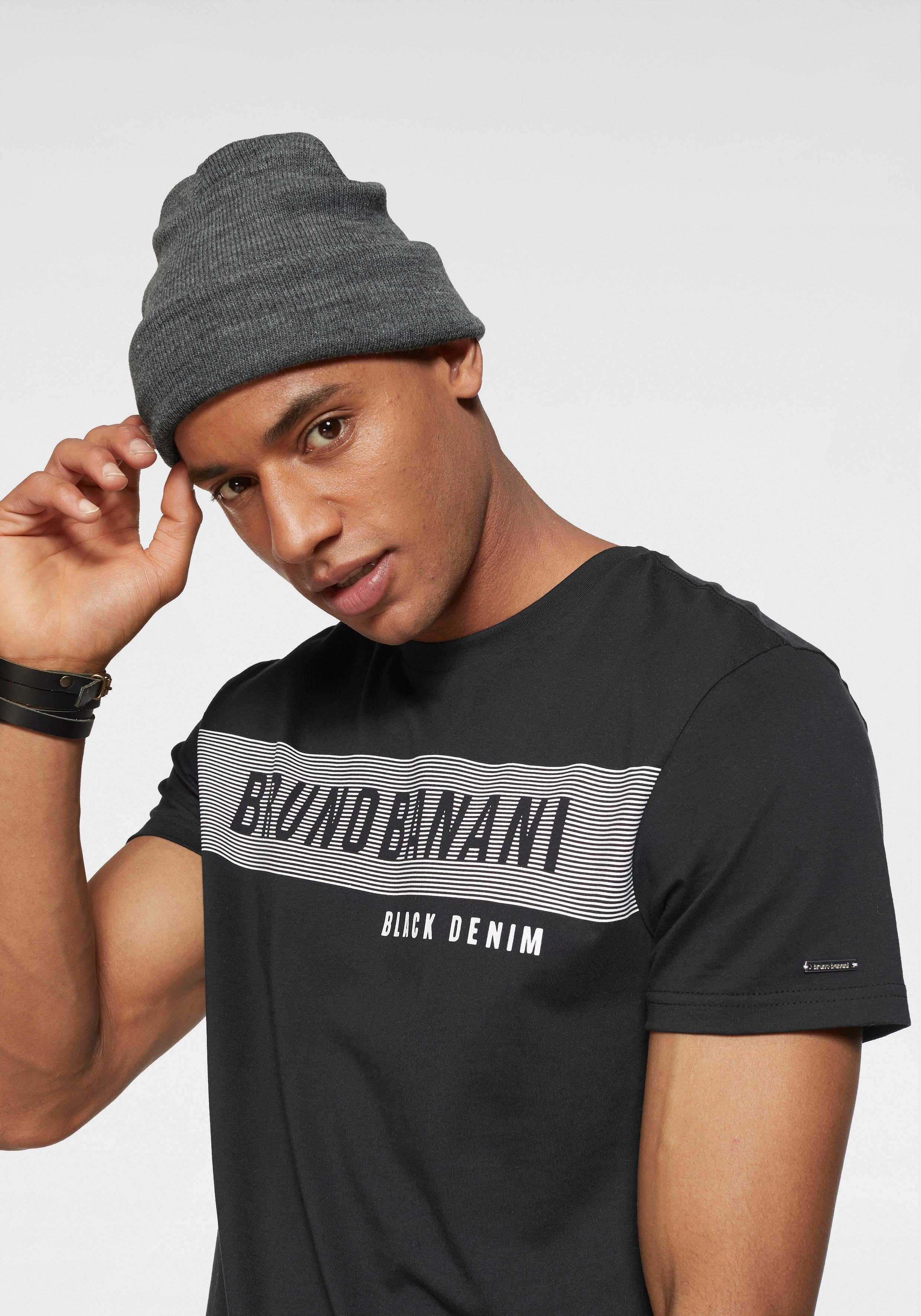 Bruno Banani T-shirt korte mouwen, smal gesneden, ronde hals