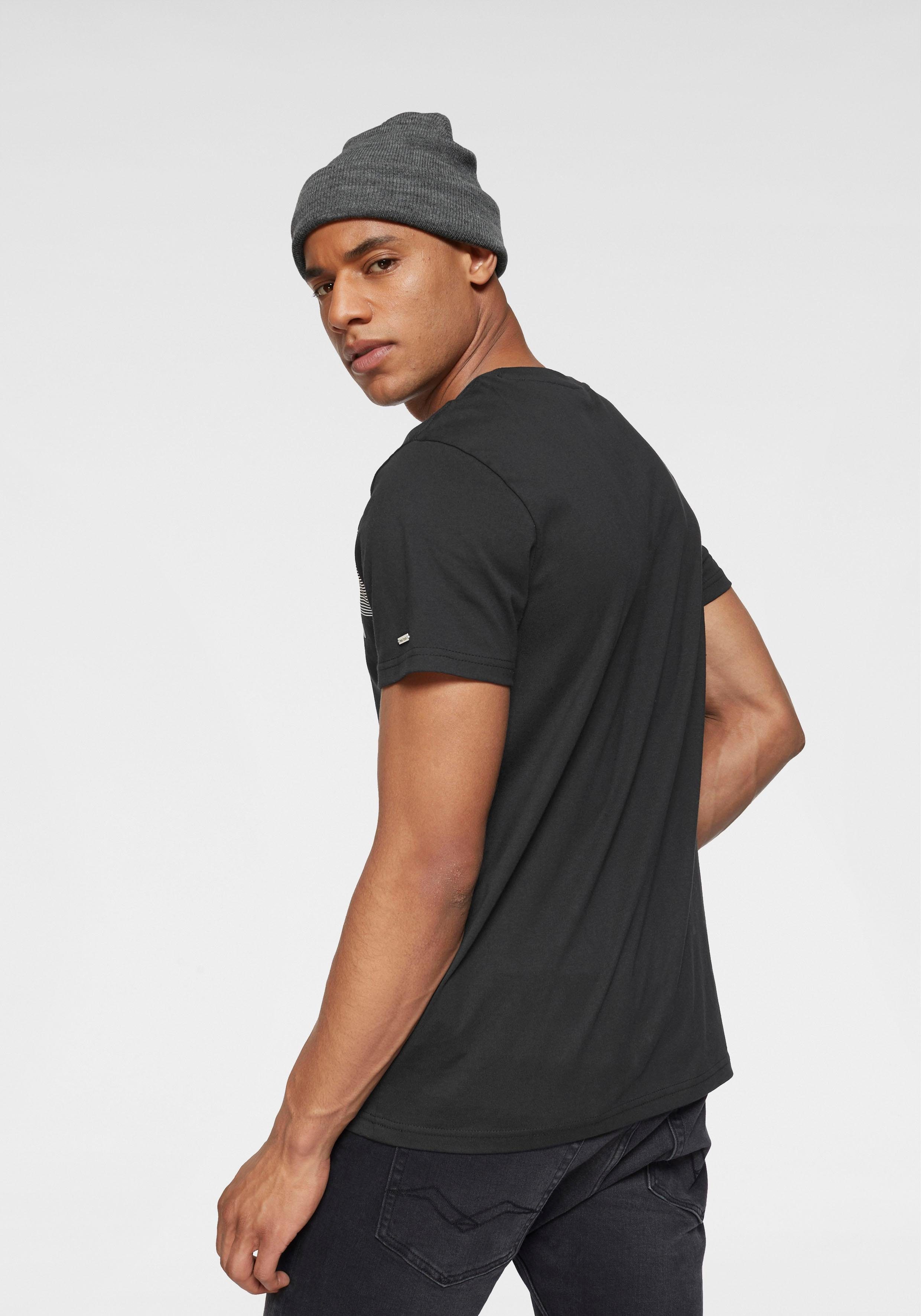 Bruno Banani T-shirt korte mouwen, smal gesneden, ronde hals