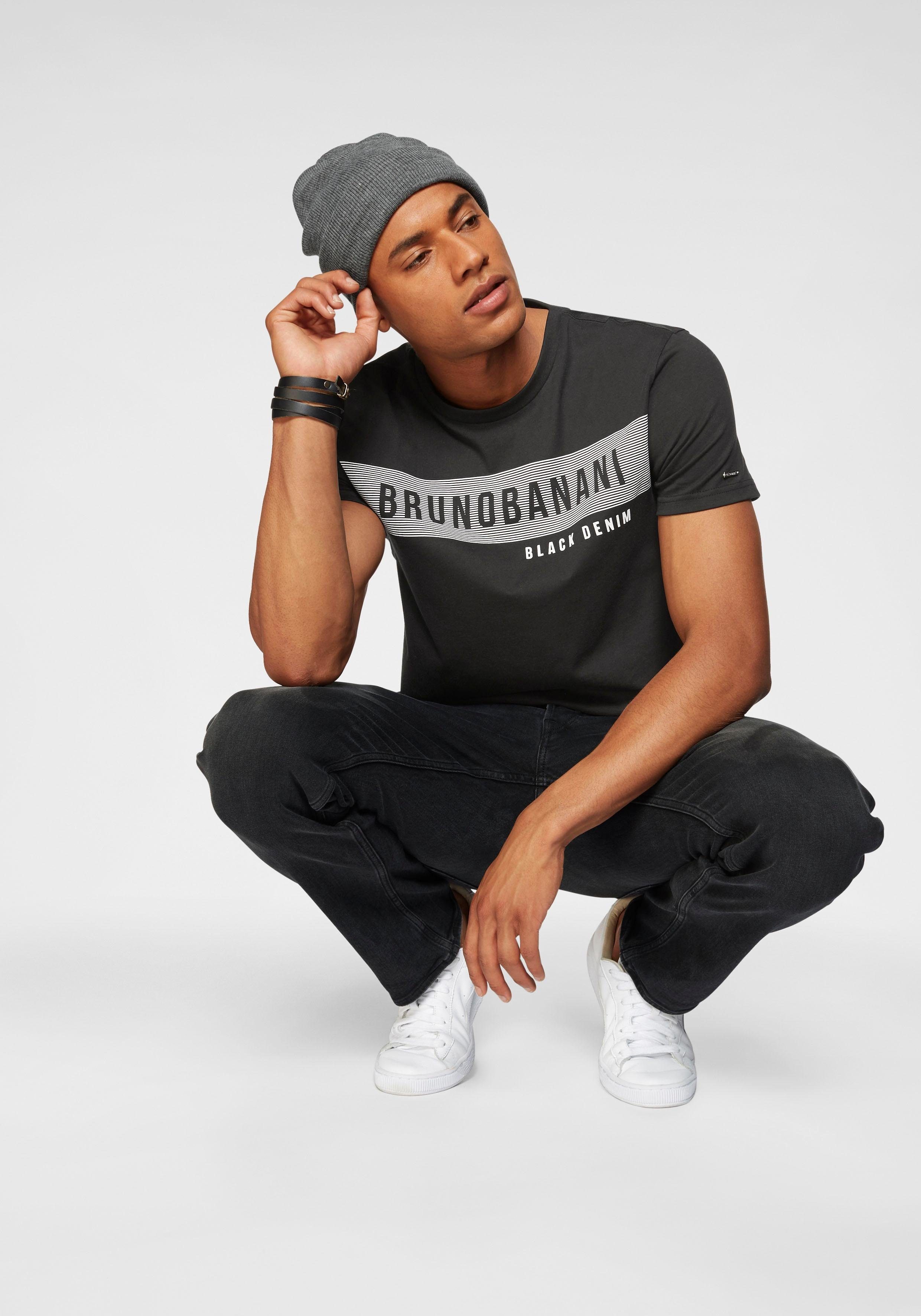 Bruno Banani T-shirt korte mouwen, smal gesneden, ronde hals